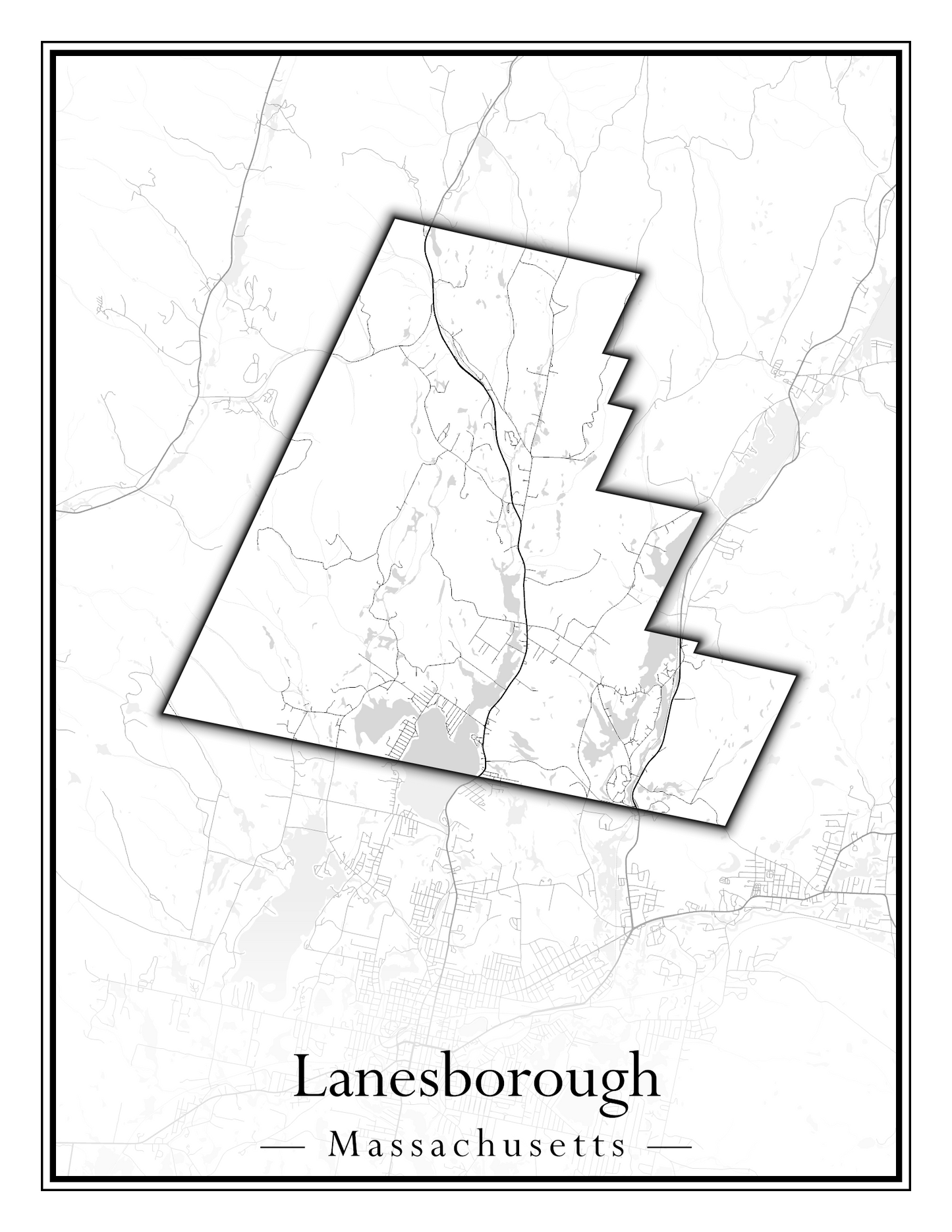 Massachusetts Towns - Street Map (Kingston - Lanesborough)