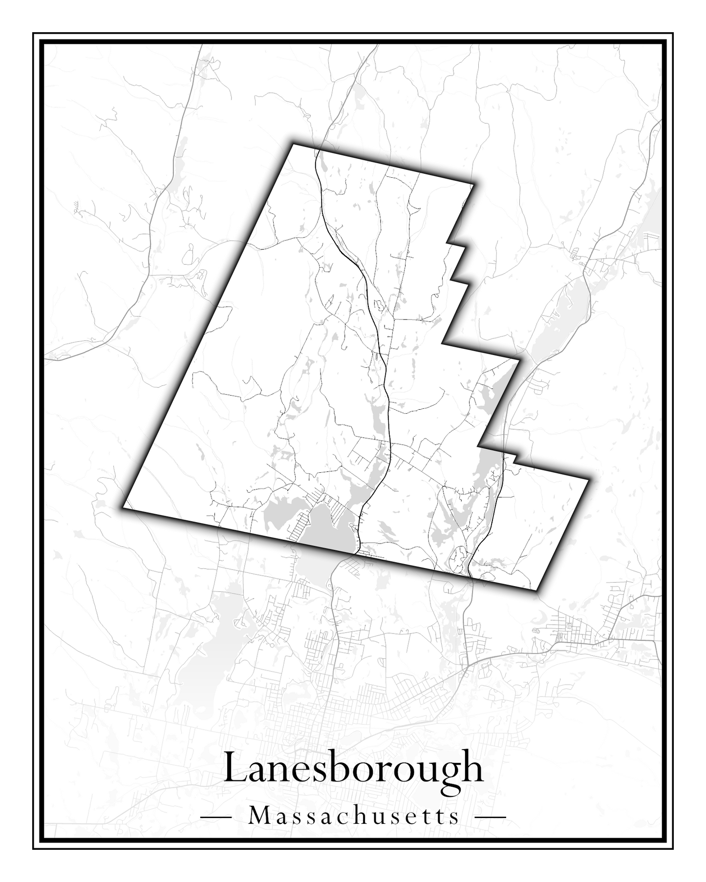 Massachusetts Towns - Street Map (Kingston - Lanesborough)