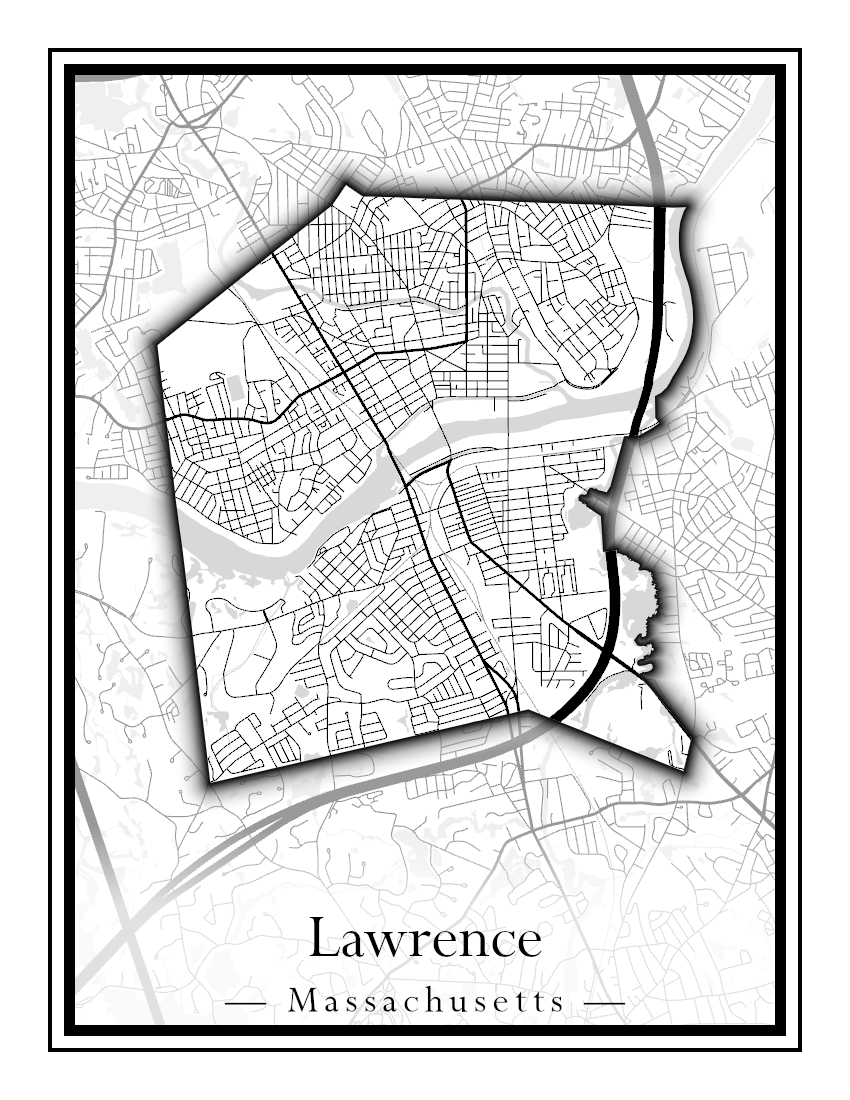 Massachusetts Towns - Street Map (Lawrence - Lenox)