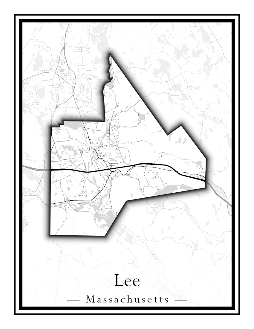 Massachusetts Towns - Street Map (Lawrence - Lenox)