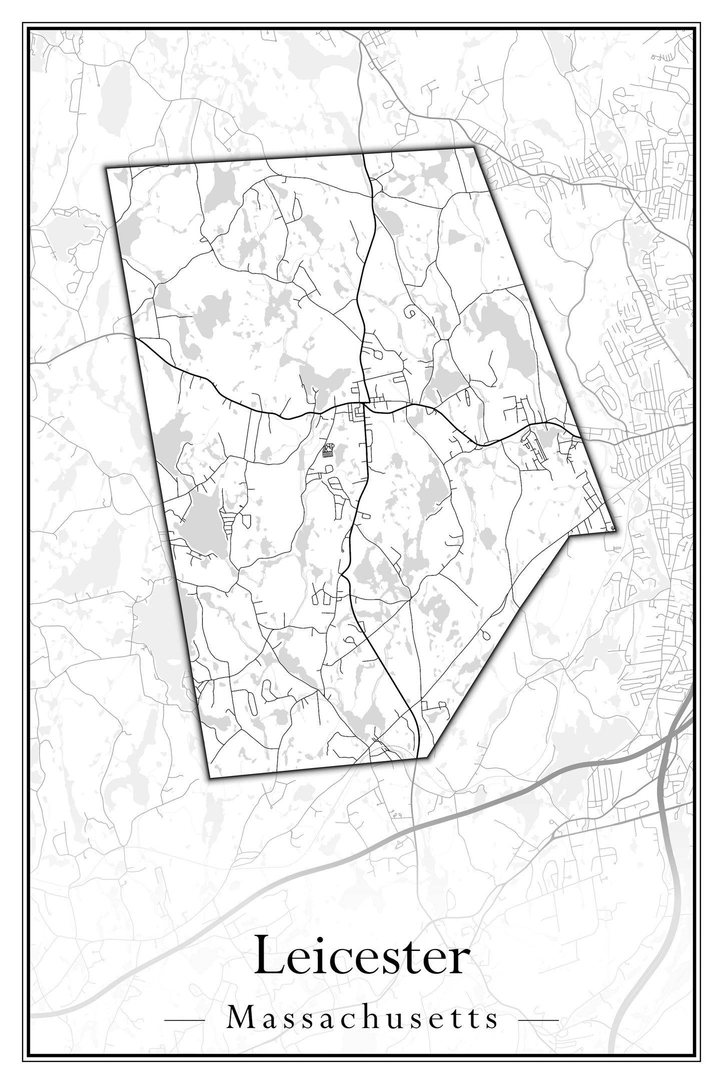 Massachusetts Towns - Street Map (Lawrence - Lenox)