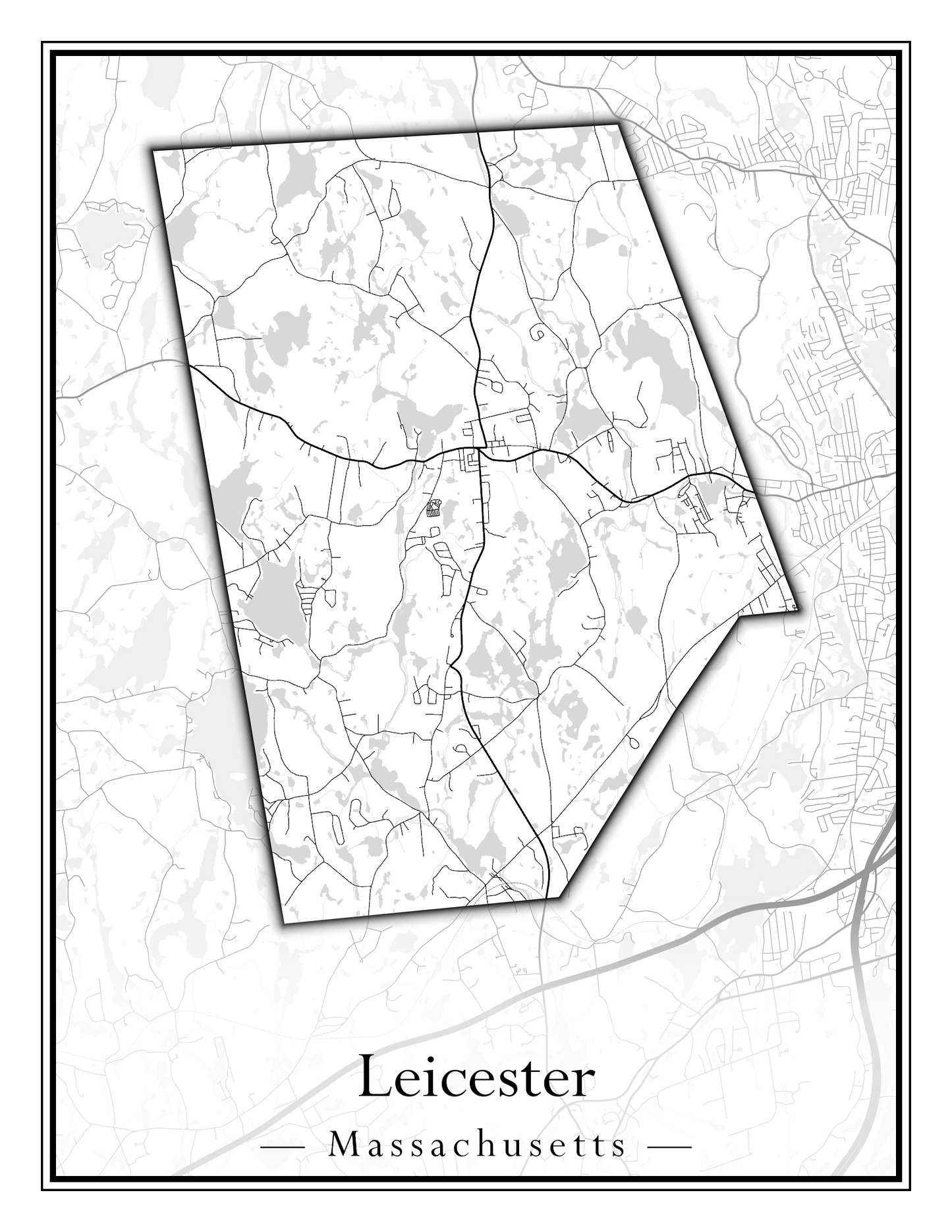 Massachusetts Towns - Street Map (Lawrence - Lenox)