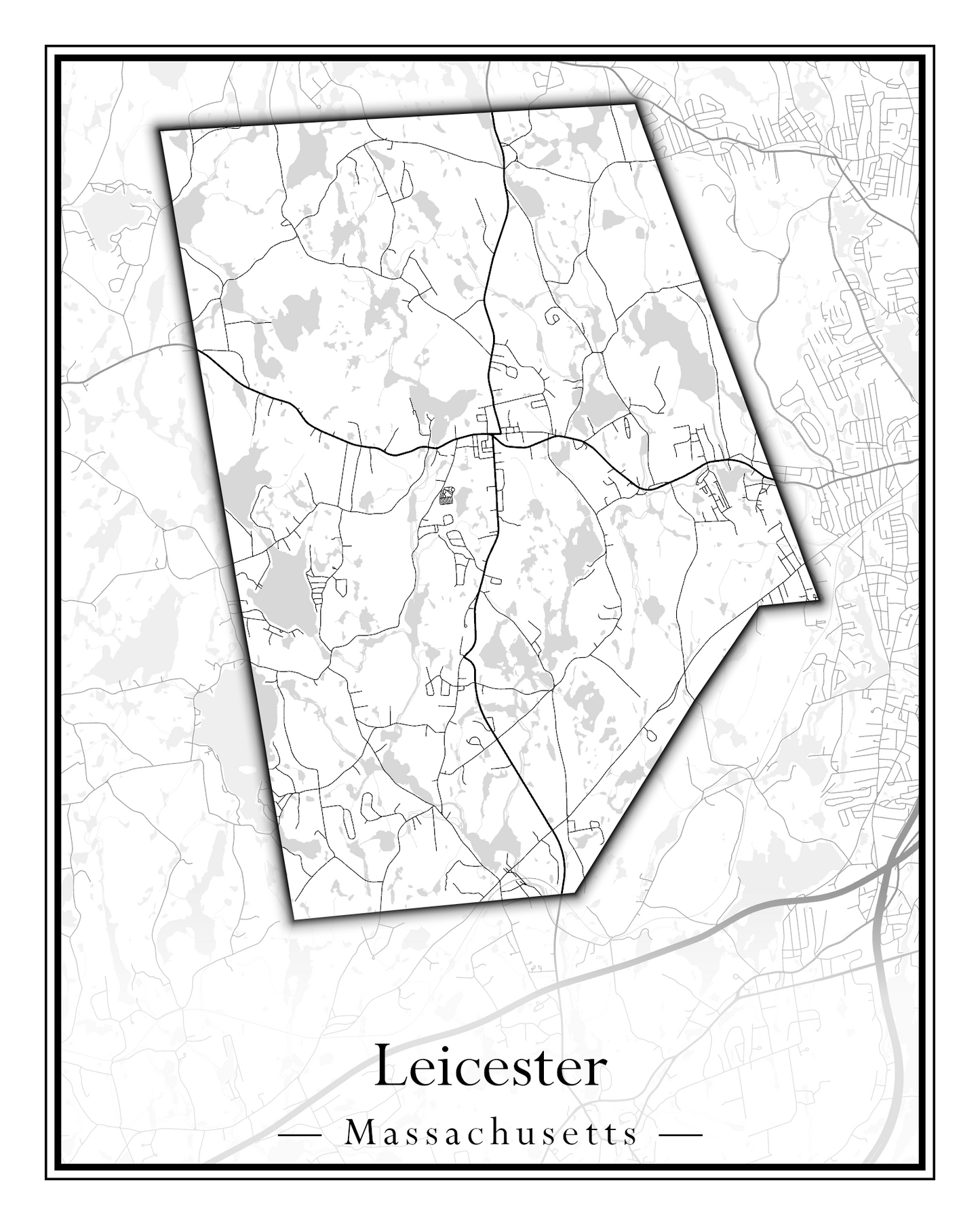 Massachusetts Towns - Street Map (Lawrence - Lenox)