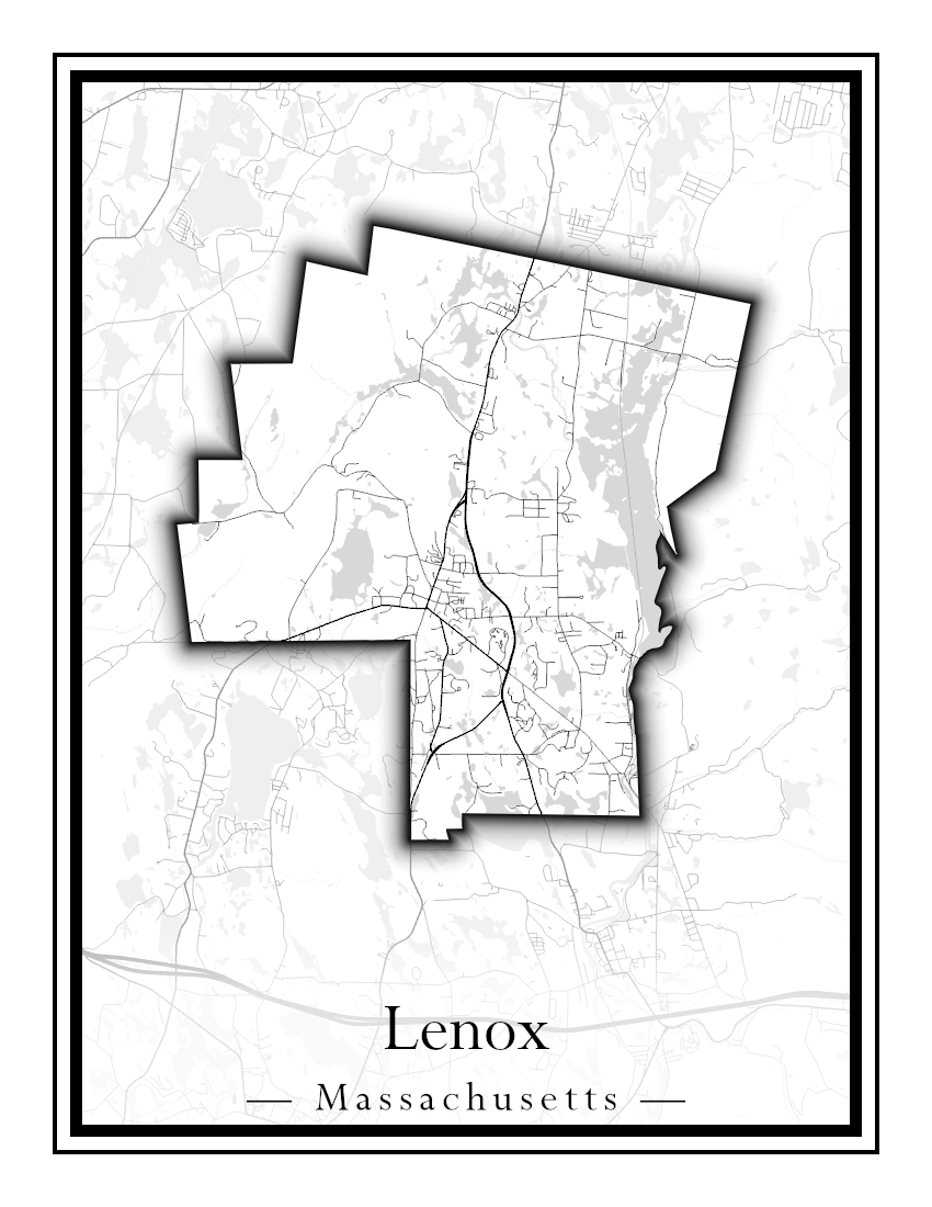 Massachusetts Towns - Street Map (Lawrence - Lenox)