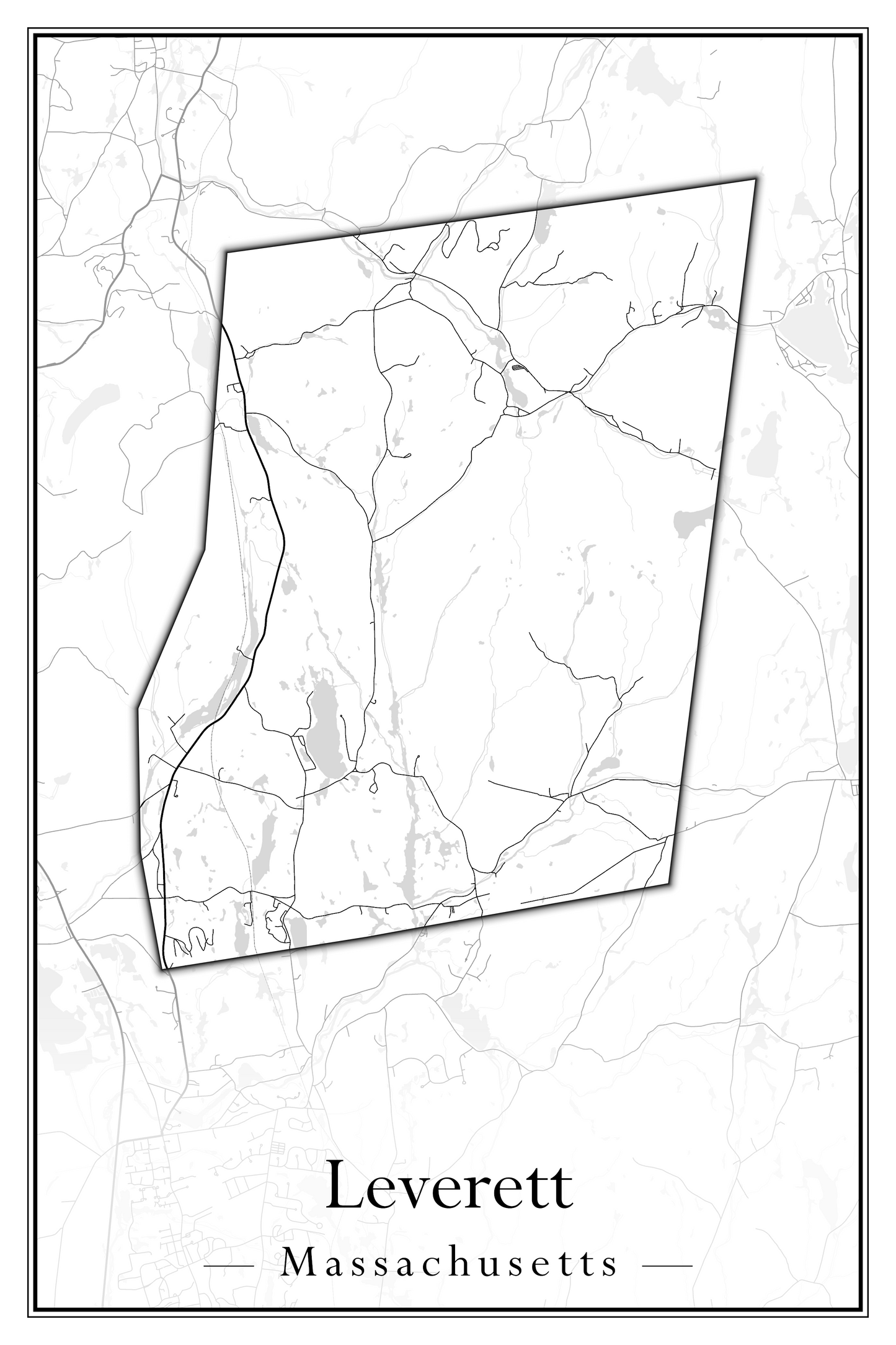 Massachusetts Towns - Street Map (Leominster - Leyden)