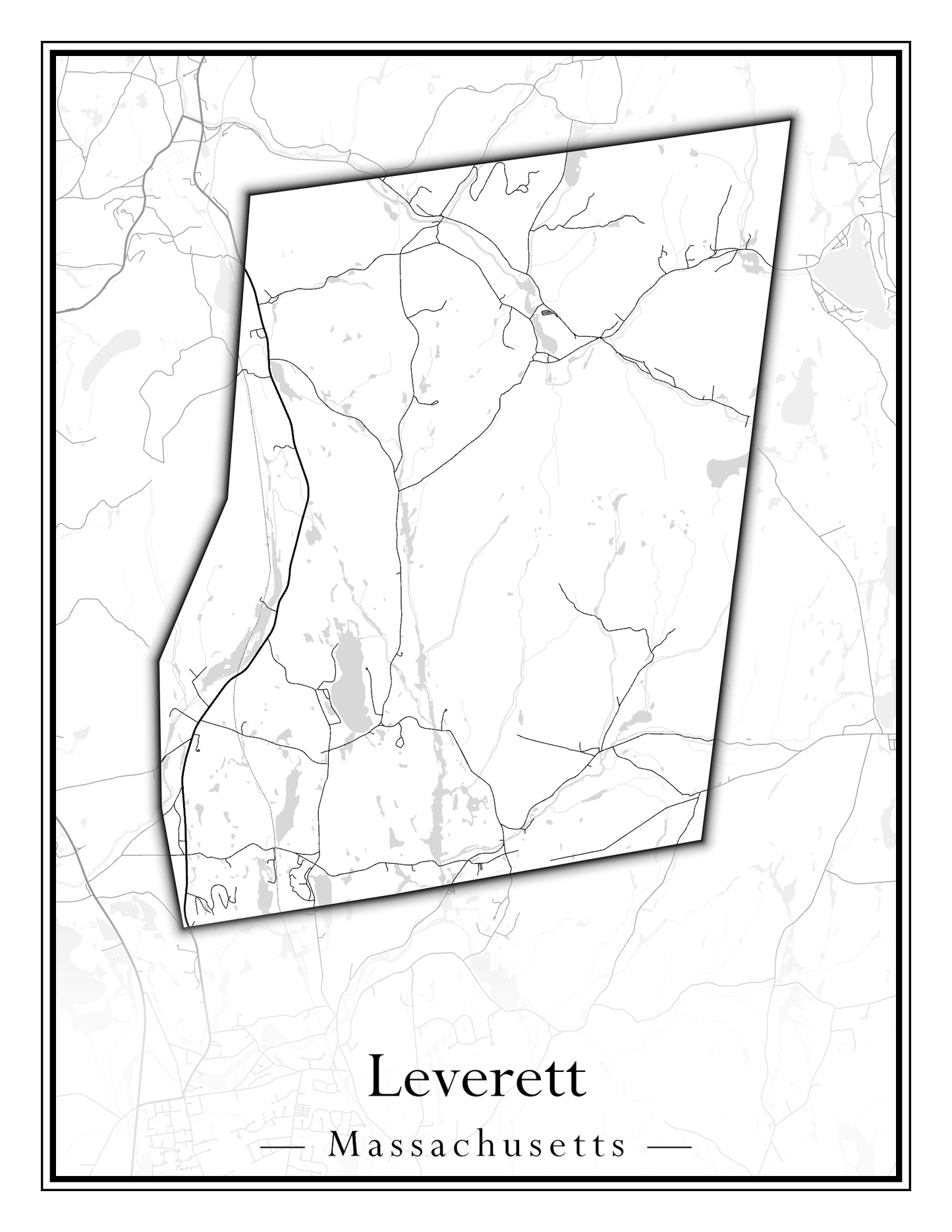 Massachusetts Towns - Street Map (Leominster - Leyden)