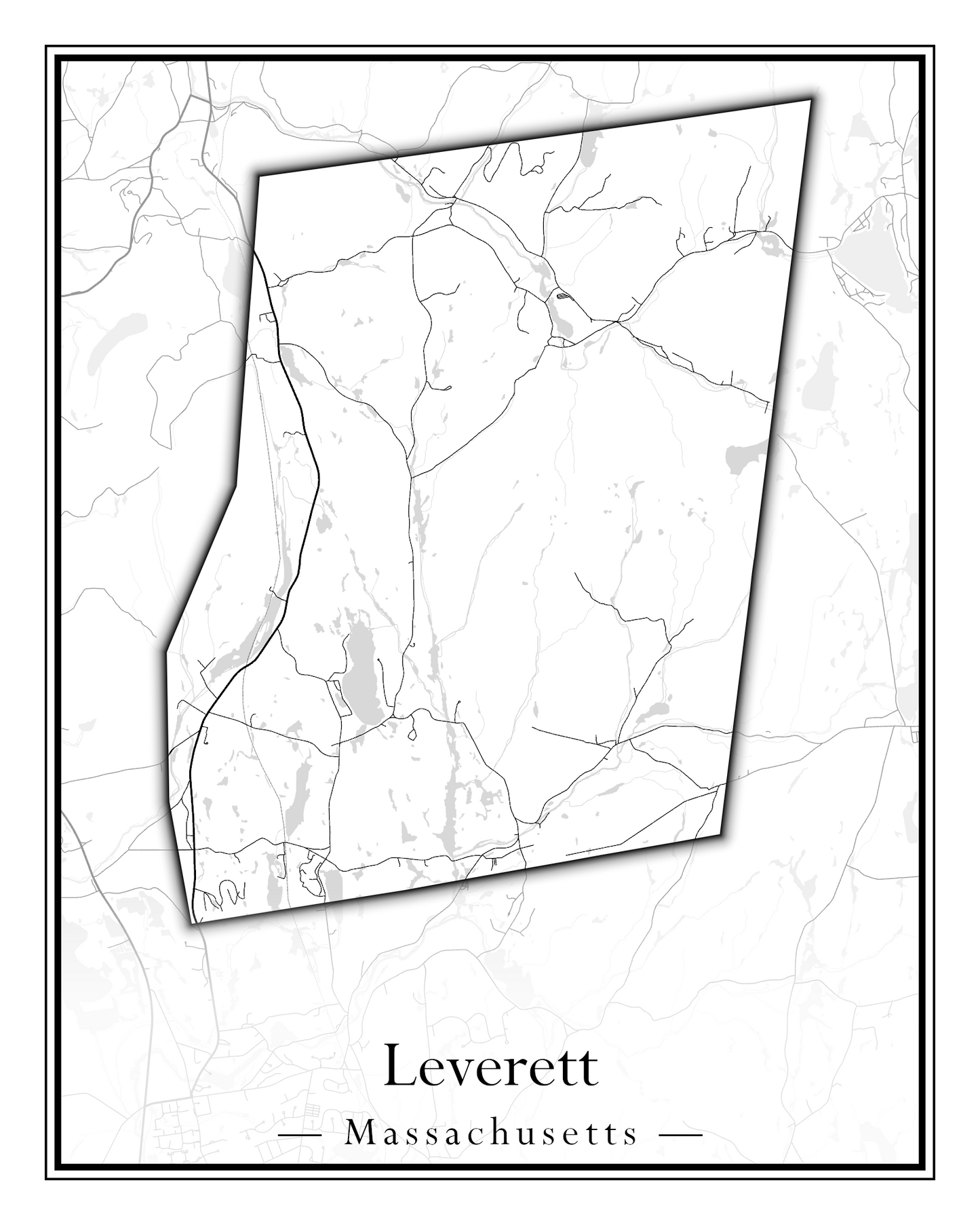 Massachusetts Towns - Street Map (Leominster - Leyden)