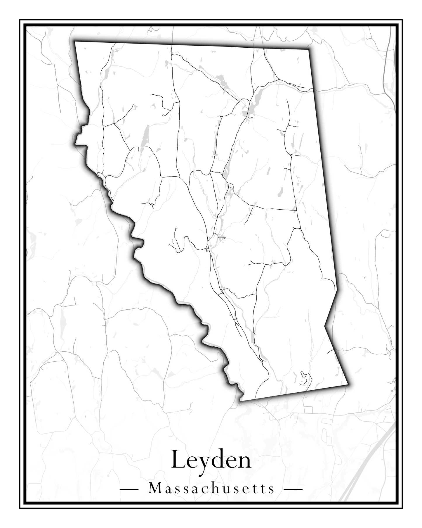 Massachusetts Towns - Street Map (Leominster - Leyden)