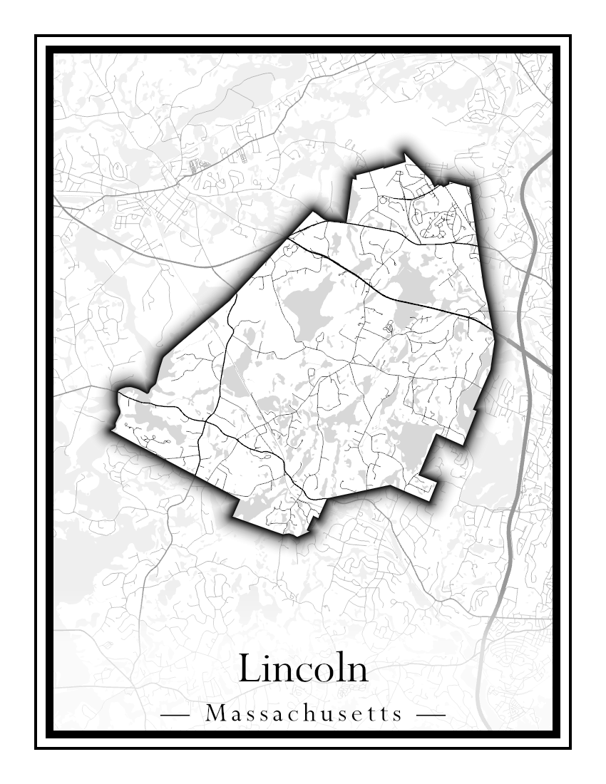 Massachusetts Towns - Street Map (Lincoln - Lowell)