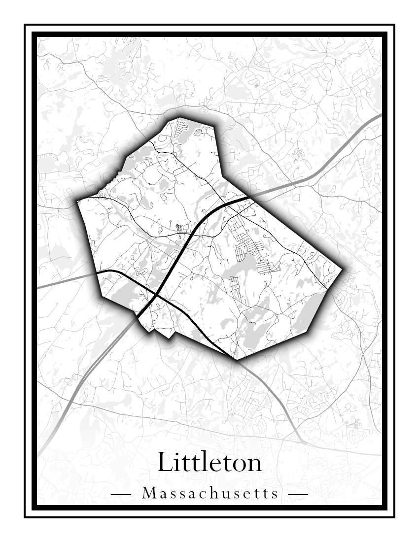 Massachusetts Towns - Street Map (Lincoln - Lowell)