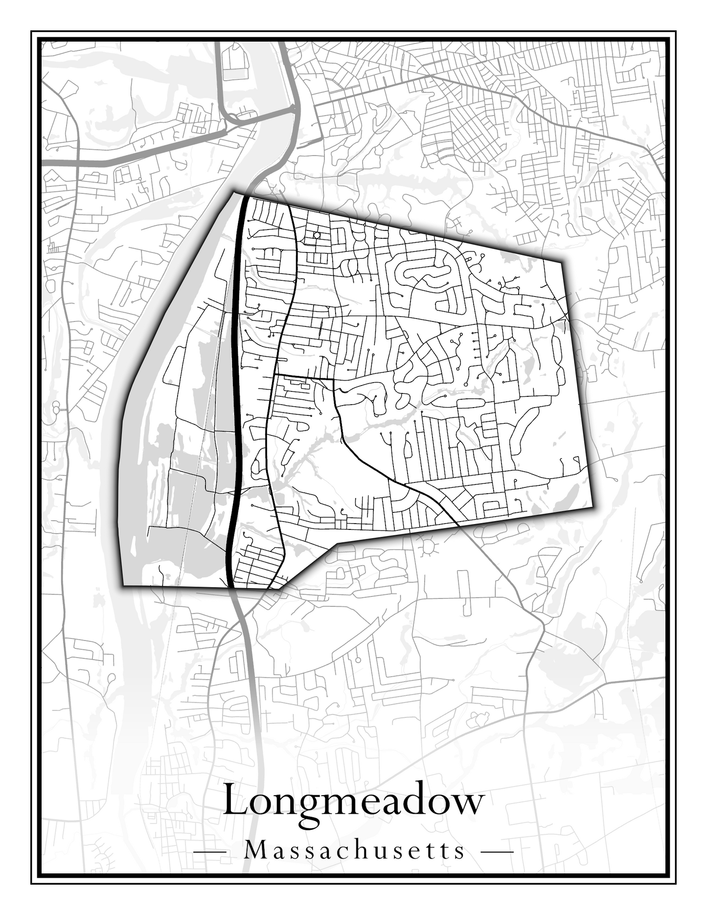 Massachusetts Towns - Street Map (Lincoln - Lowell)