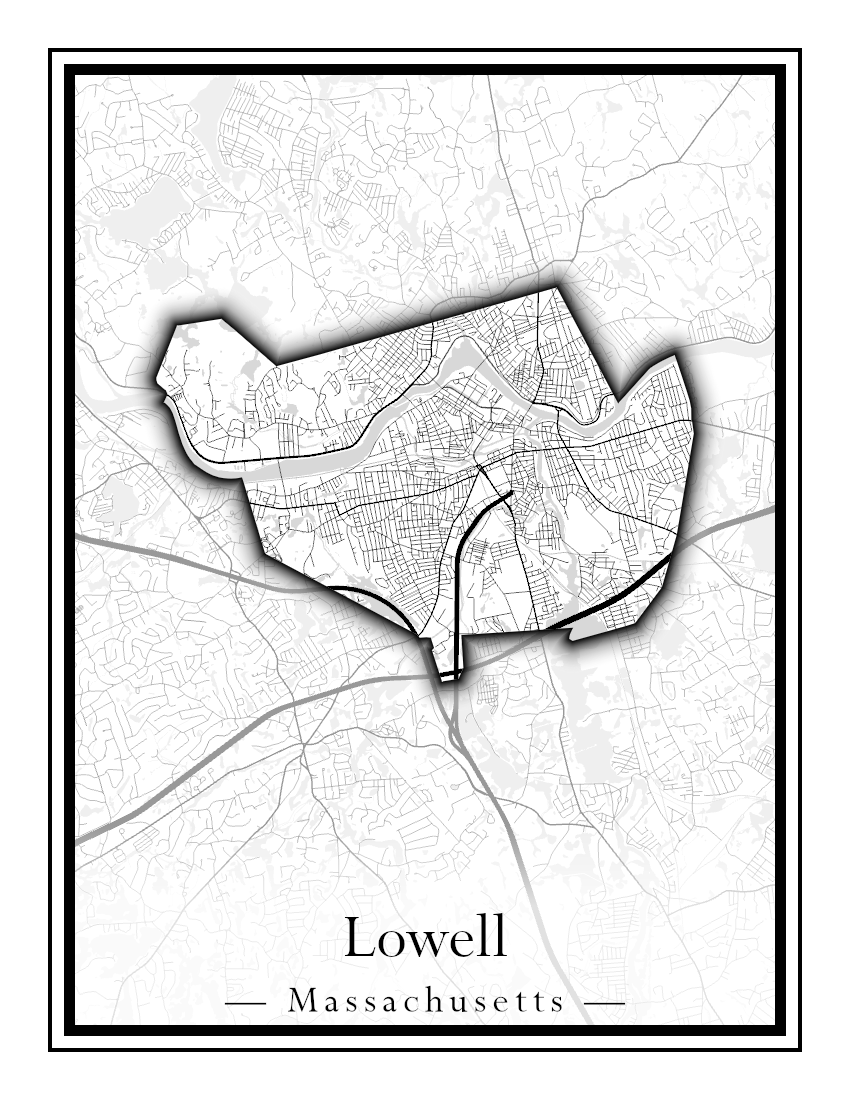 Massachusetts Towns - Street Map (Lincoln - Lowell)