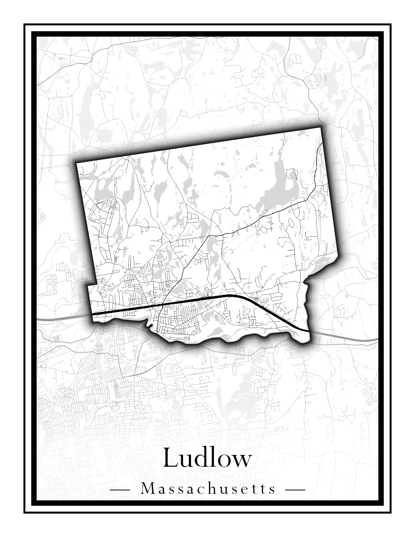 Massachusetts Towns - Street Map (Ludlow - Lynnfield)