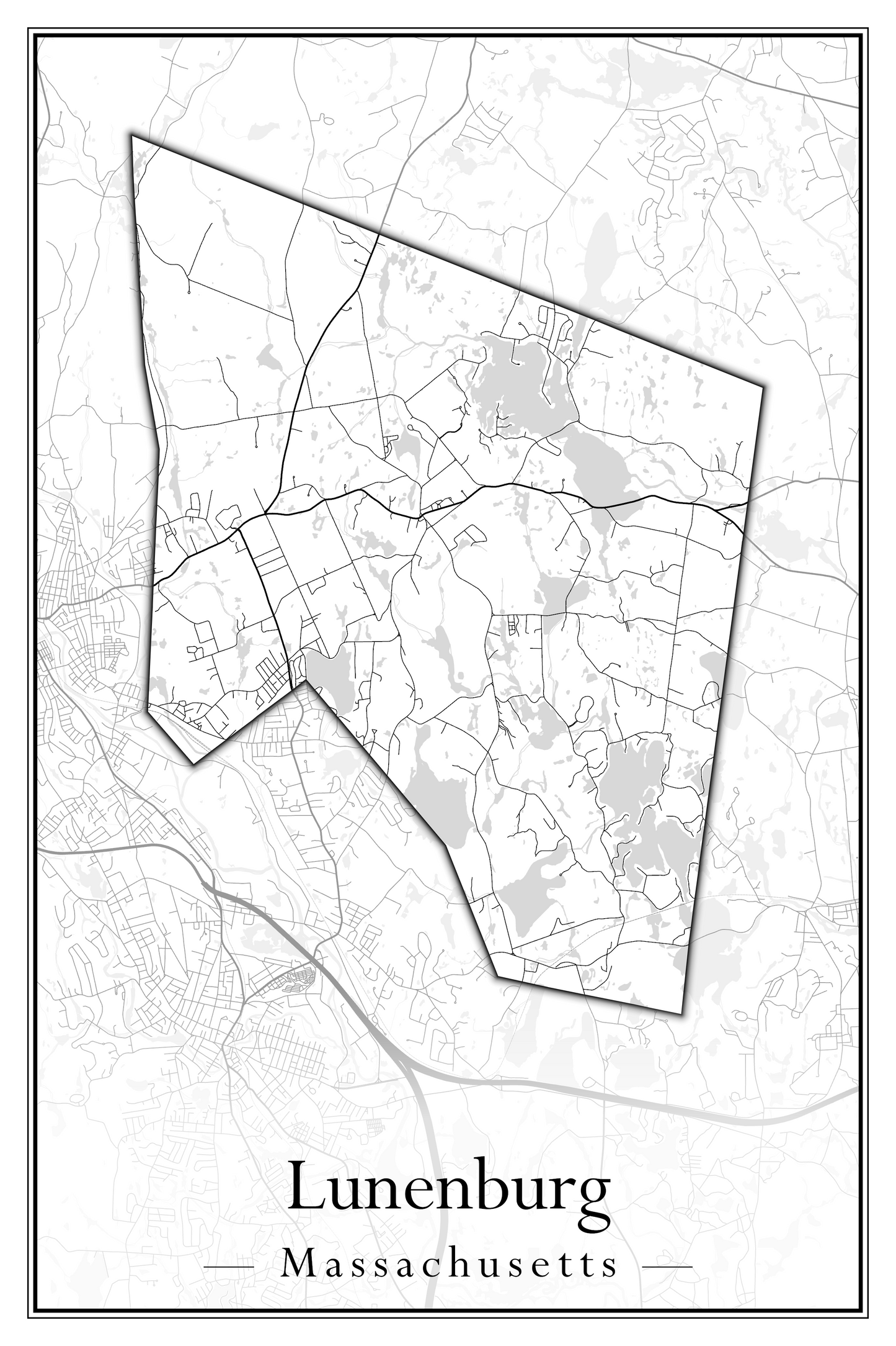 Massachusetts Towns - Street Map (Ludlow - Lynnfield)