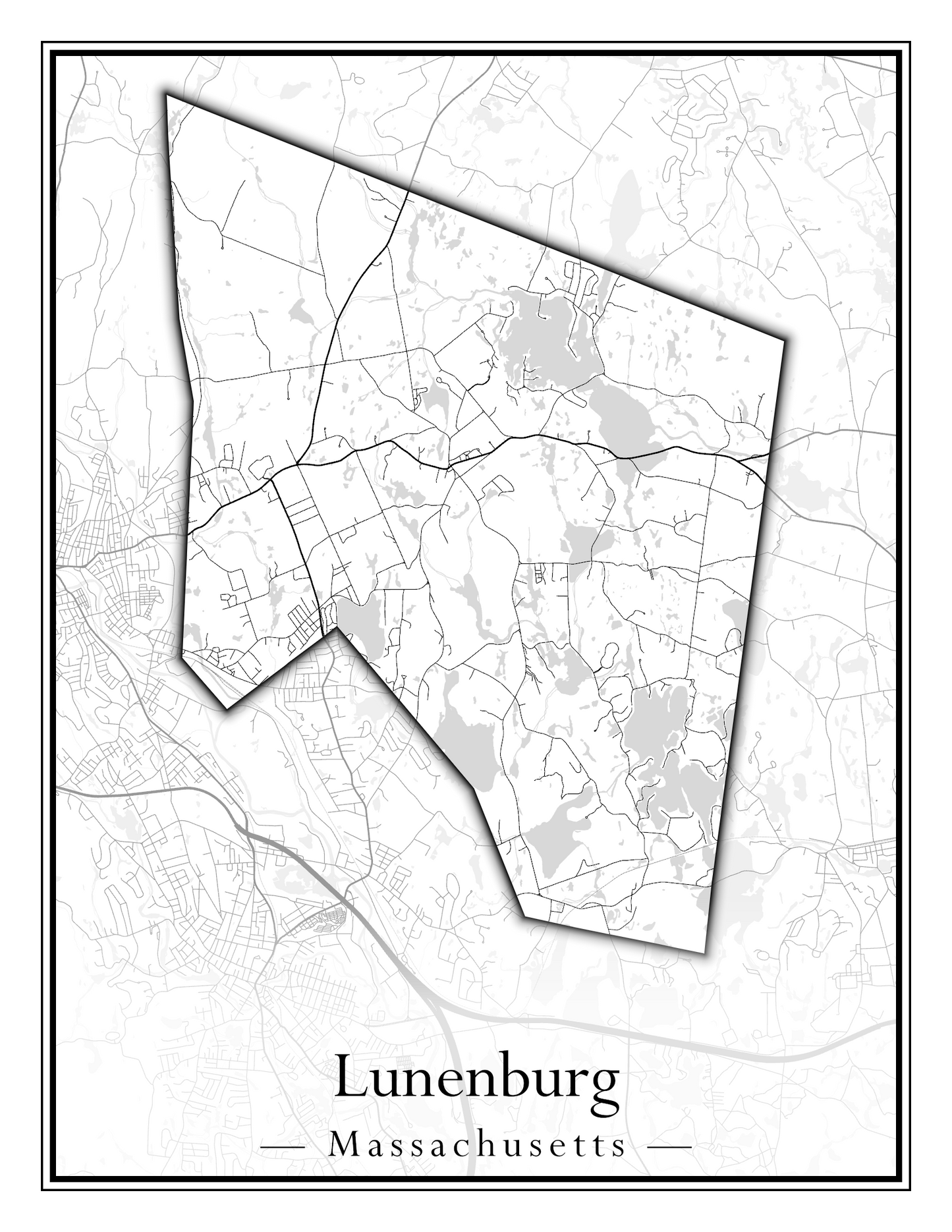 Massachusetts Towns - Street Map (Ludlow - Lynnfield)