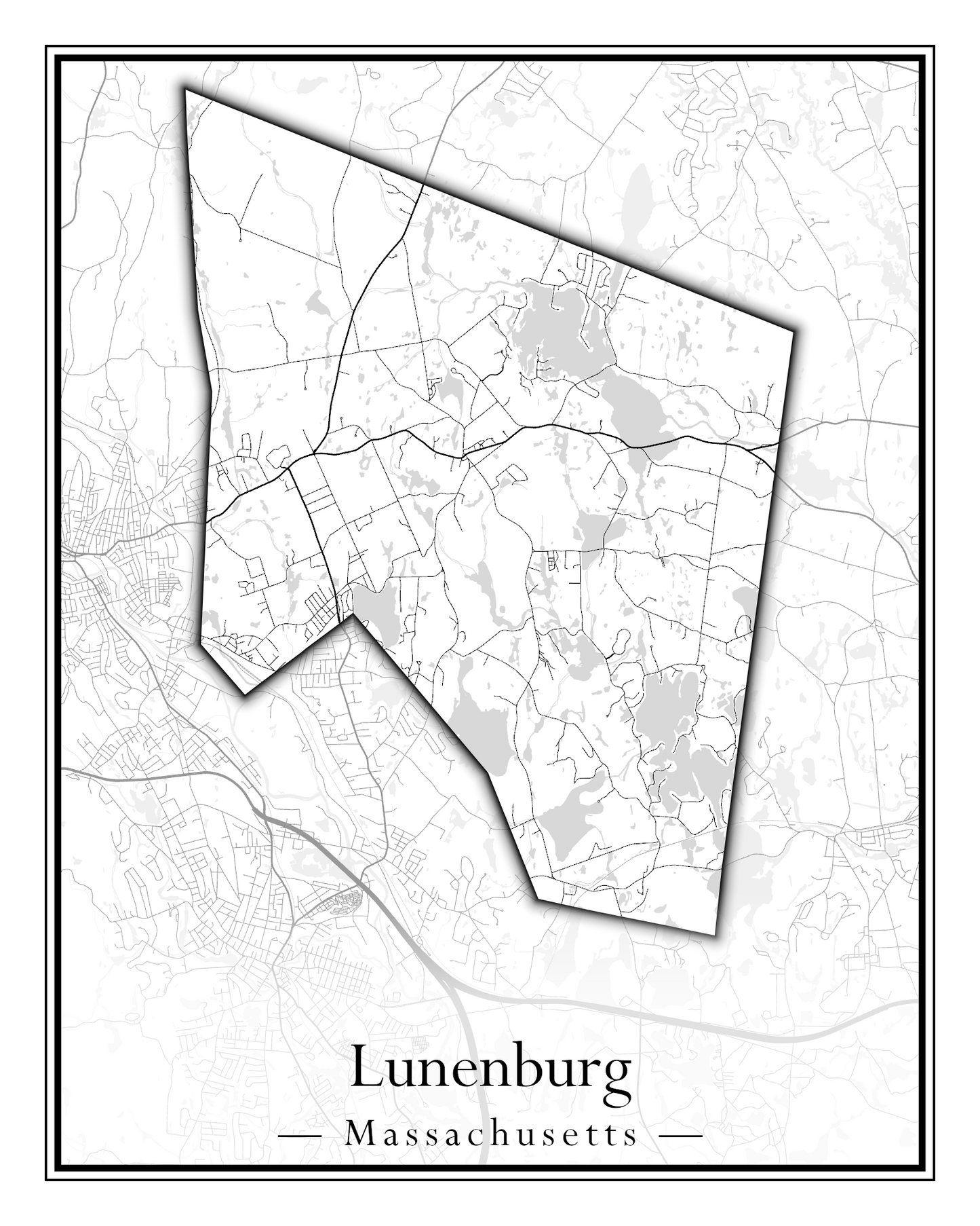 Massachusetts Towns - Street Map (Ludlow - Lynnfield)