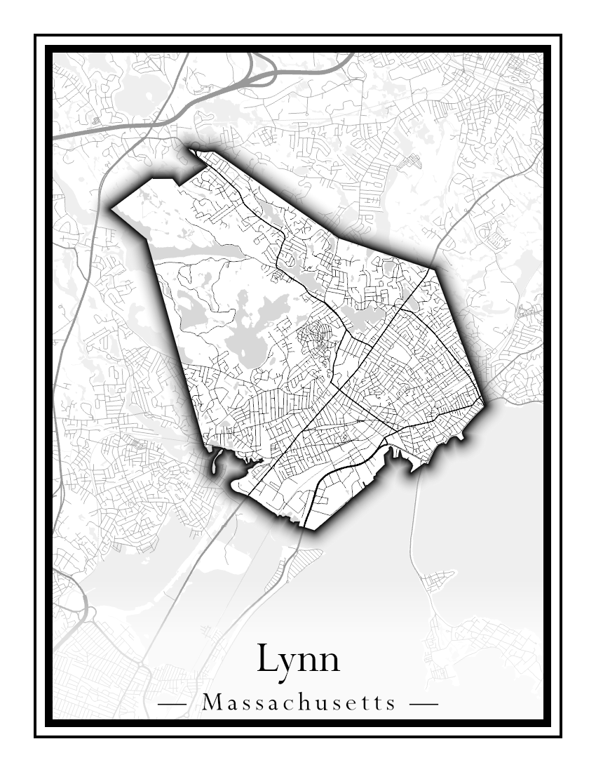 Massachusetts Towns - Street Map (Ludlow - Lynnfield)