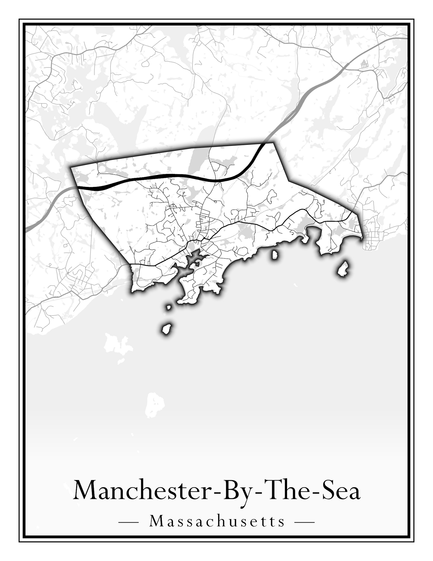 Massachusetts Towns - Street Map (Malden - Marblehead)