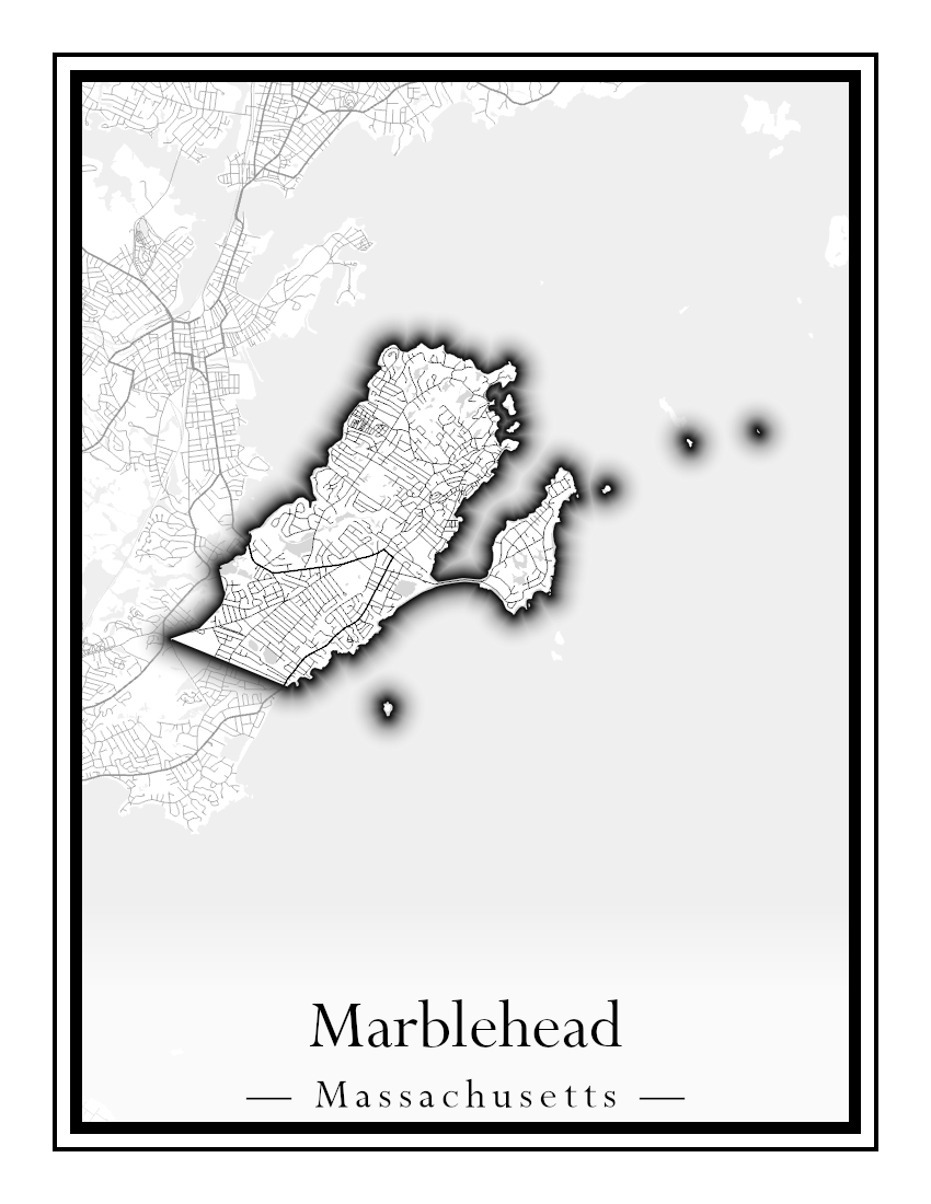 Massachusetts Towns - Street Map (Malden - Marblehead)