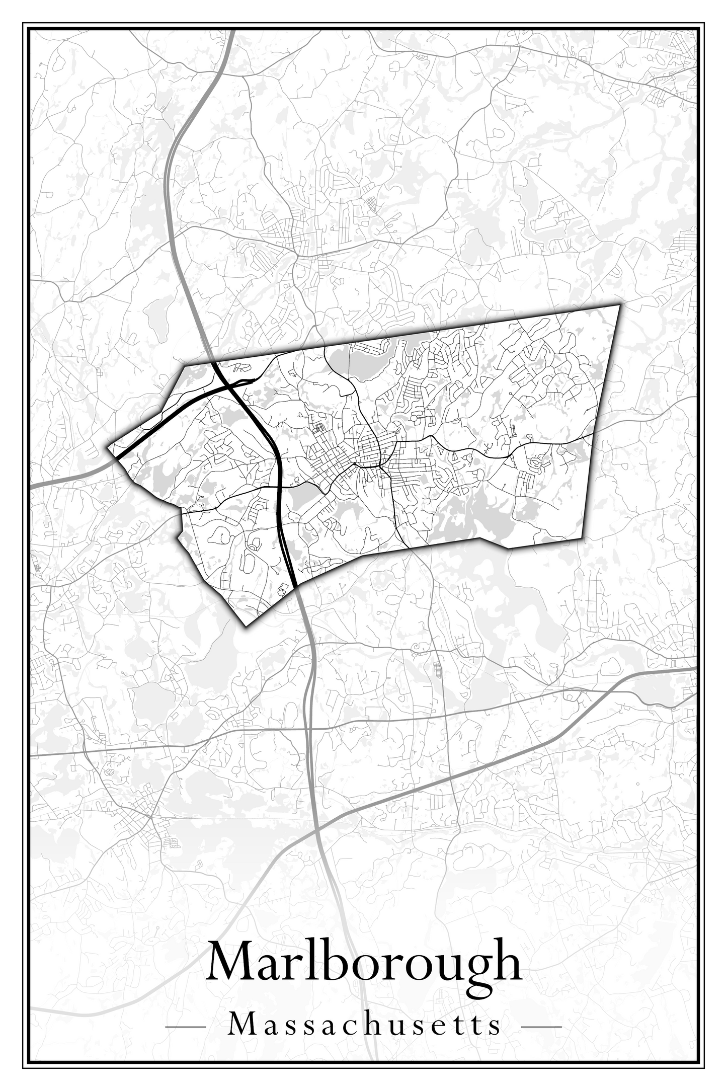 Massachusetts Towns - Street Map (Marion - Mashpee)