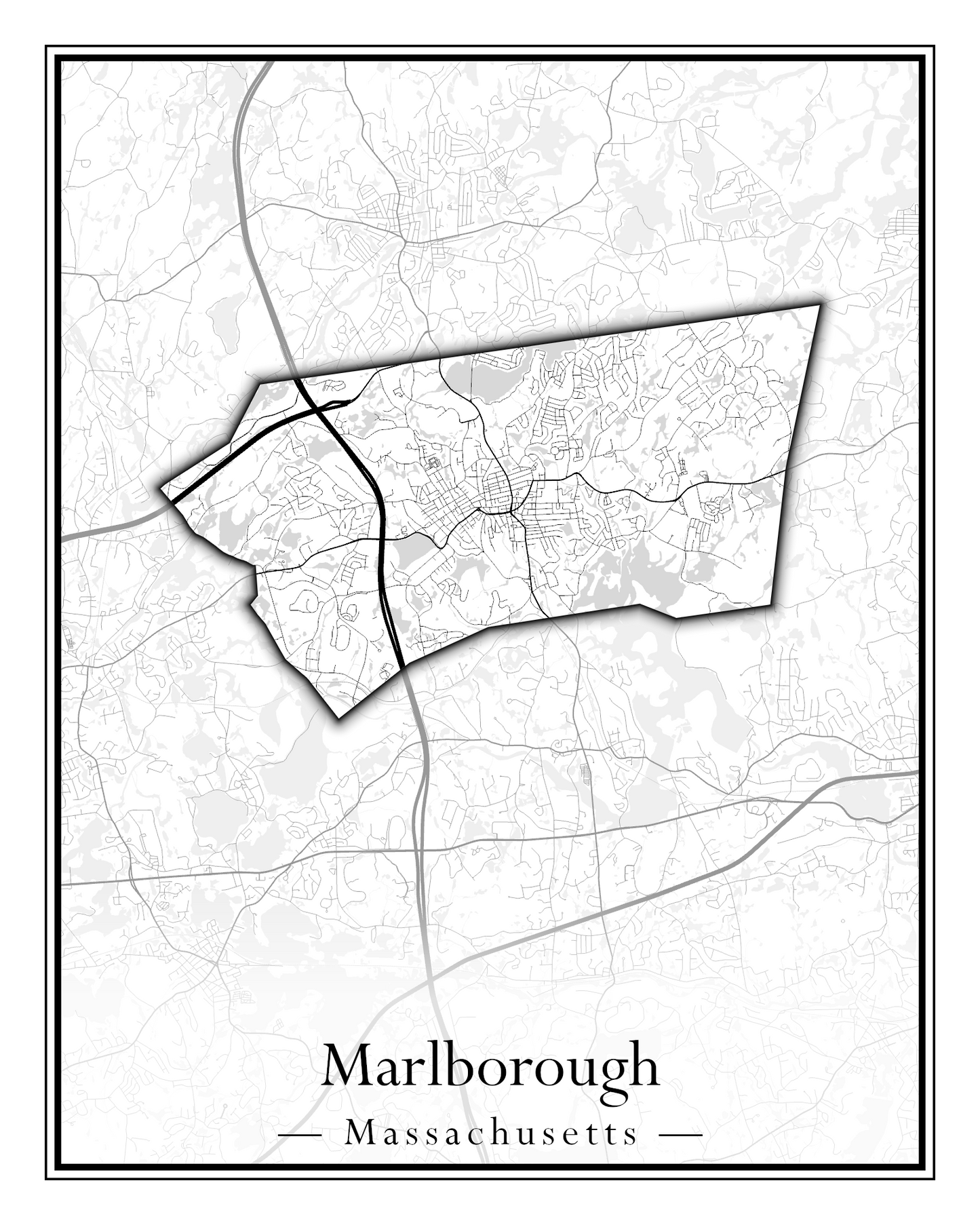 Massachusetts Towns - Street Map (Marion - Mashpee)