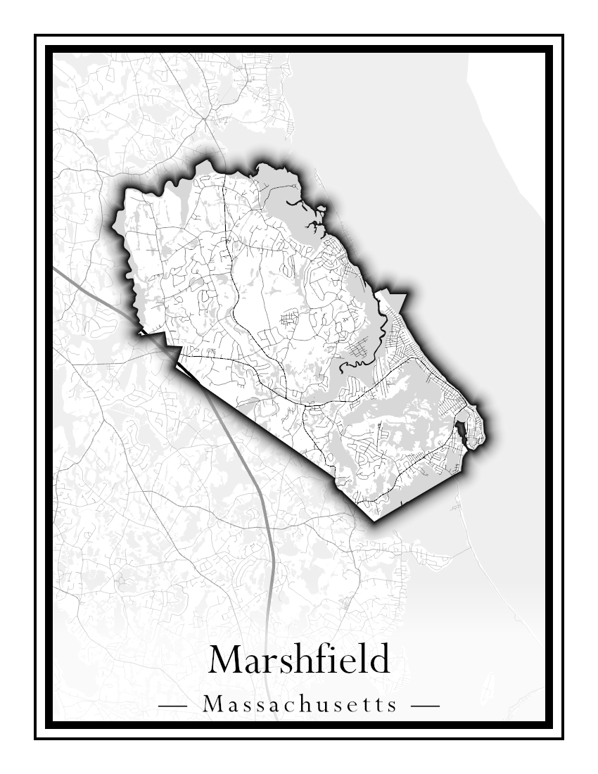 Massachusetts Towns - Street Map (Marion - Mashpee)