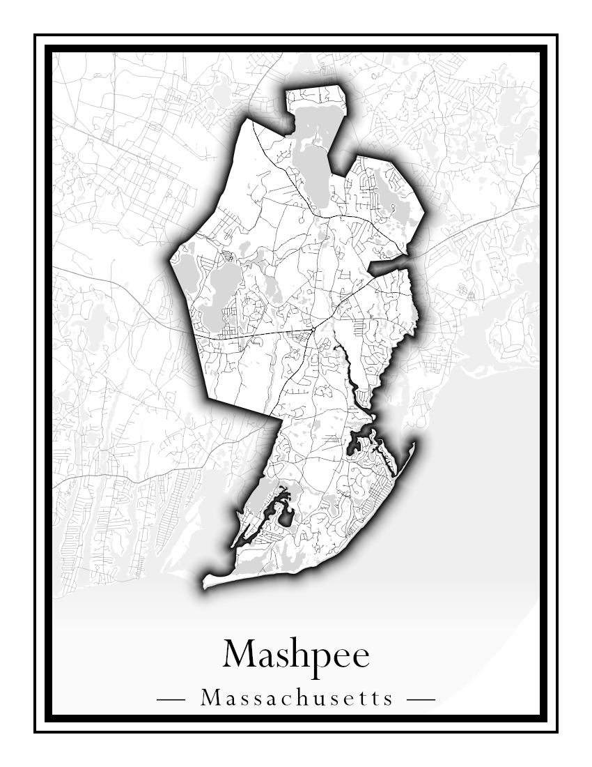 Massachusetts Towns - Street Map (Marion - Mashpee)