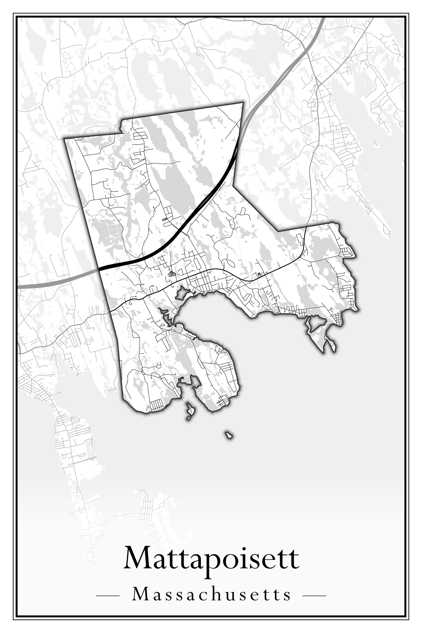 Massachusetts Towns - Street Map (Mattapoisett - Medford)