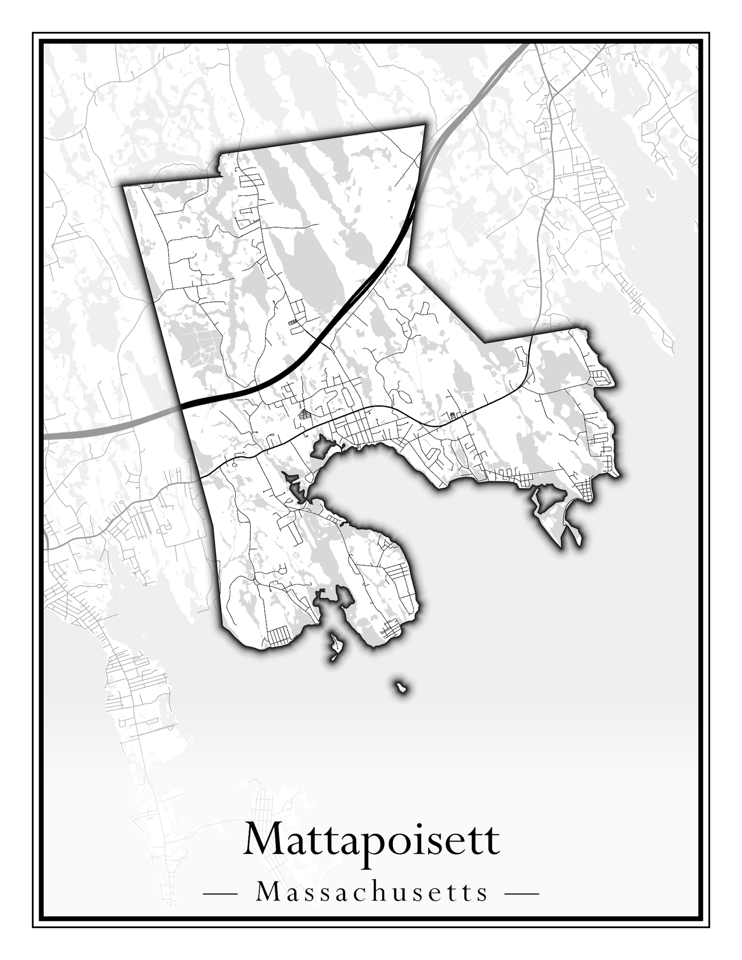 Massachusetts Towns - Street Map (Mattapoisett - Medford)