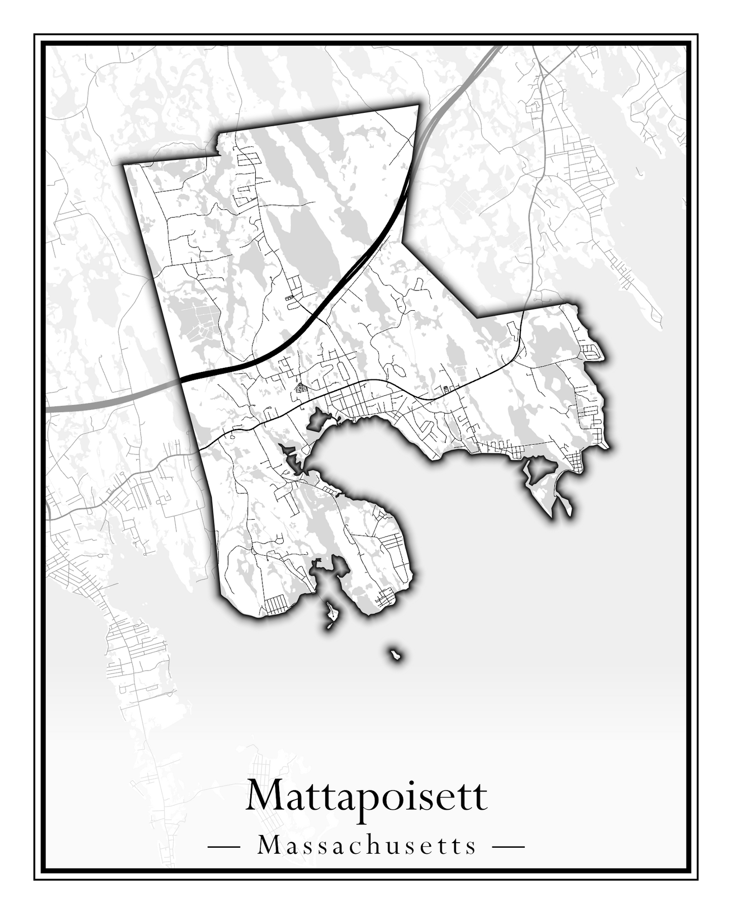 Massachusetts Towns - Street Map (Mattapoisett - Medford)