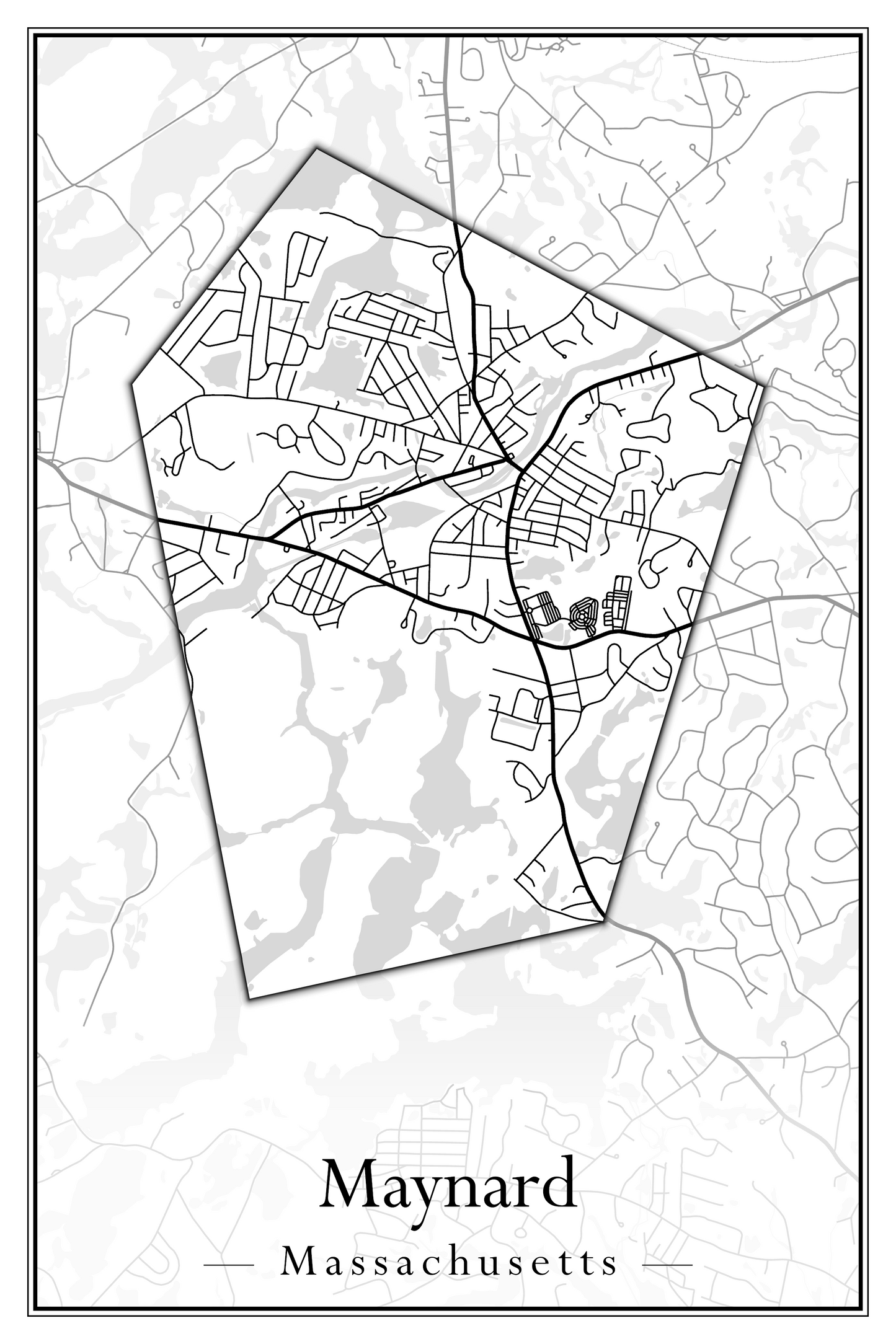 Massachusetts Towns - Street Map (Mattapoisett - Medford)