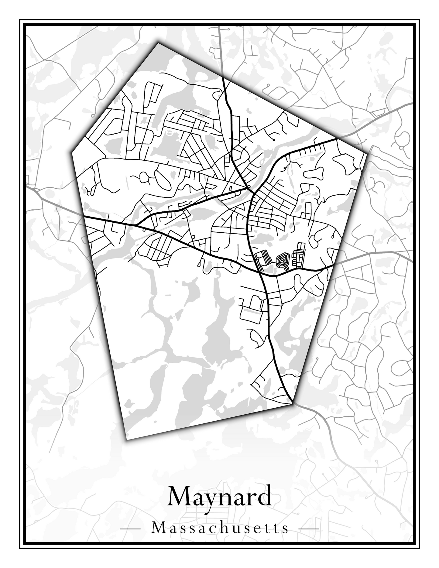 Massachusetts Towns - Street Map (Mattapoisett - Medford)