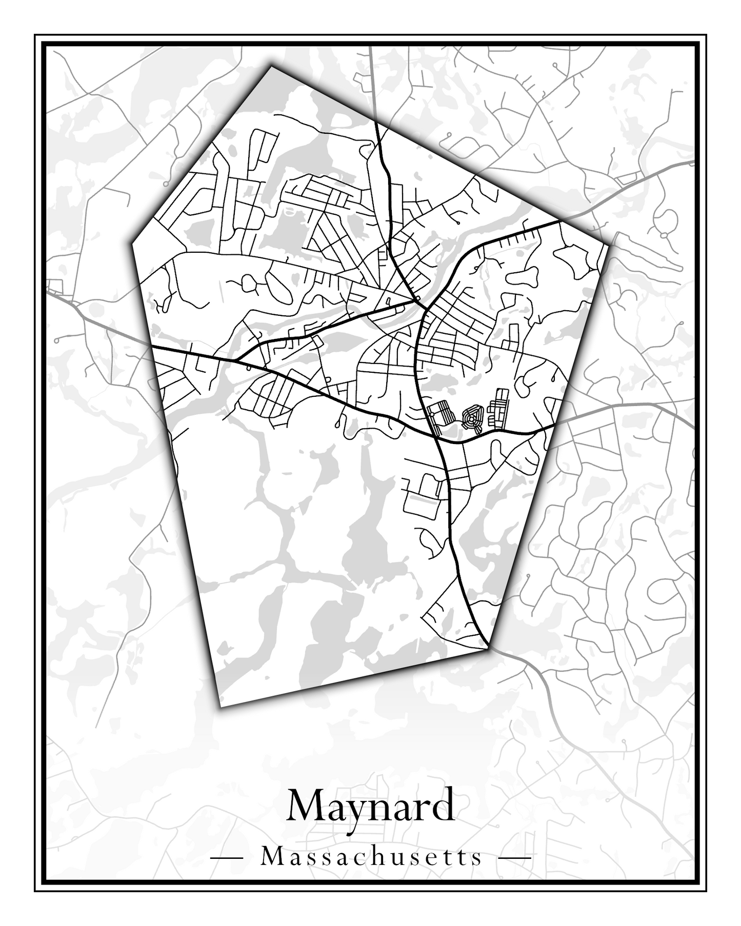 Massachusetts Towns - Street Map (Mattapoisett - Medford)