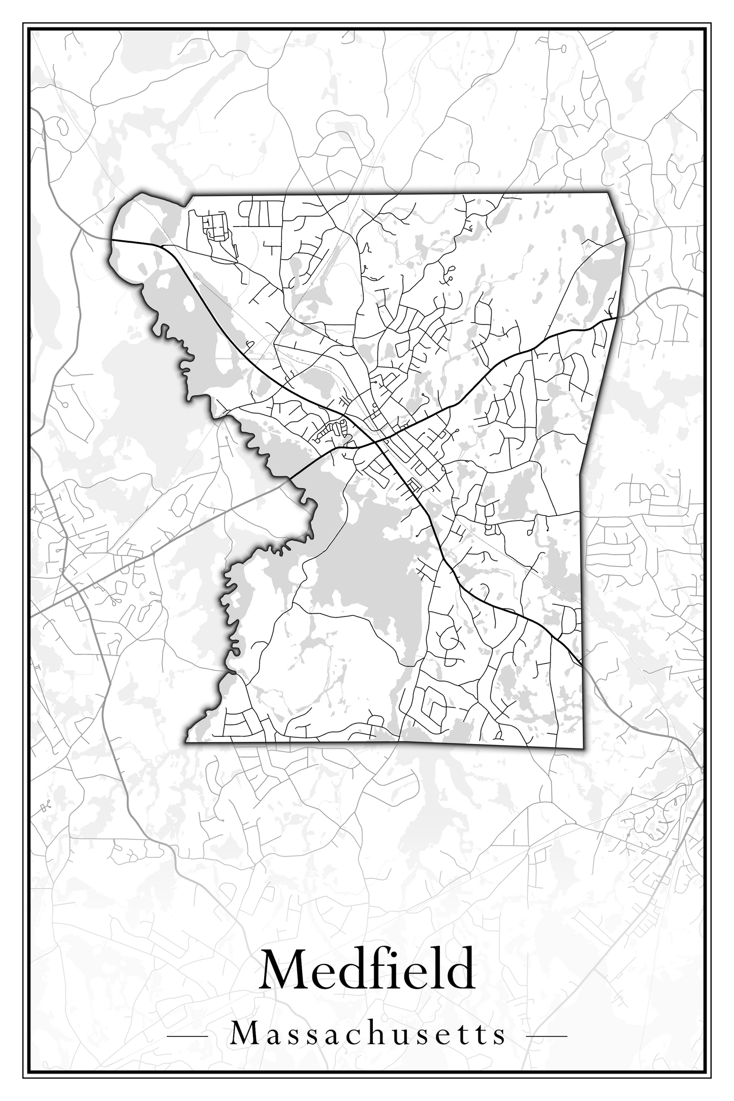 Massachusetts Towns - Street Map (Mattapoisett - Medford)