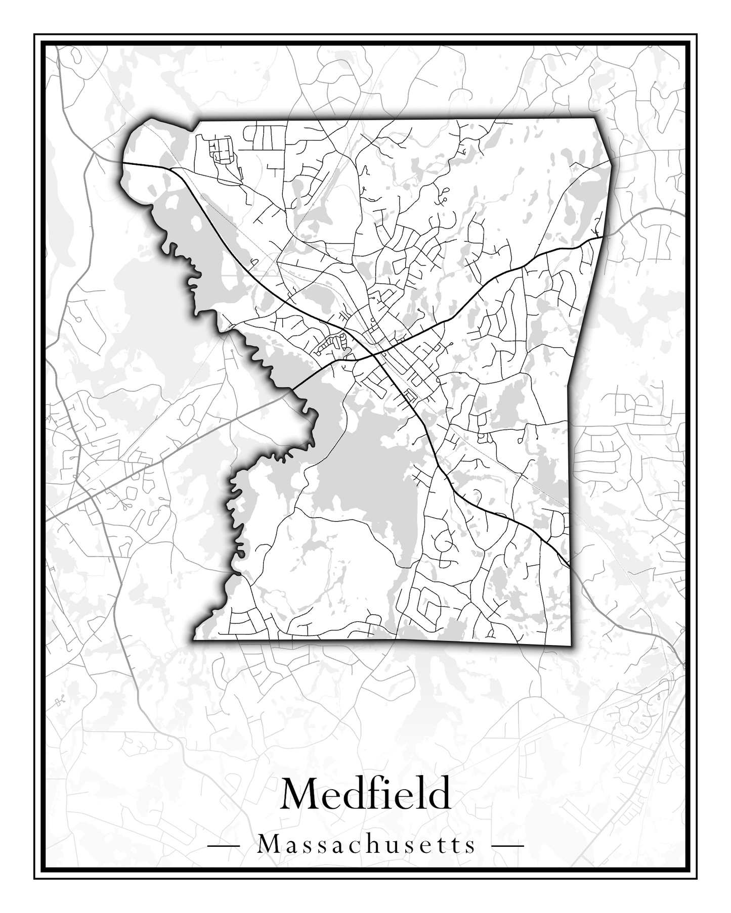 Massachusetts Towns - Street Map (Mattapoisett - Medford)