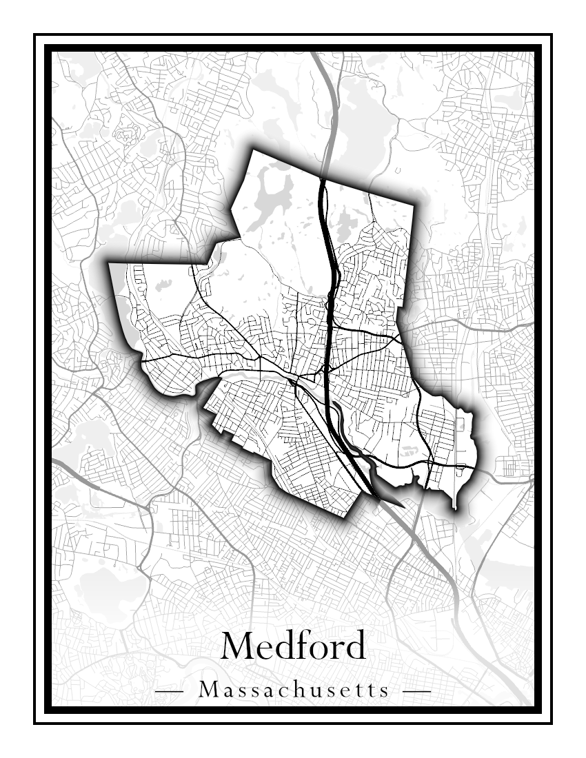 Massachusetts Towns - Street Map (Mattapoisett - Medford)