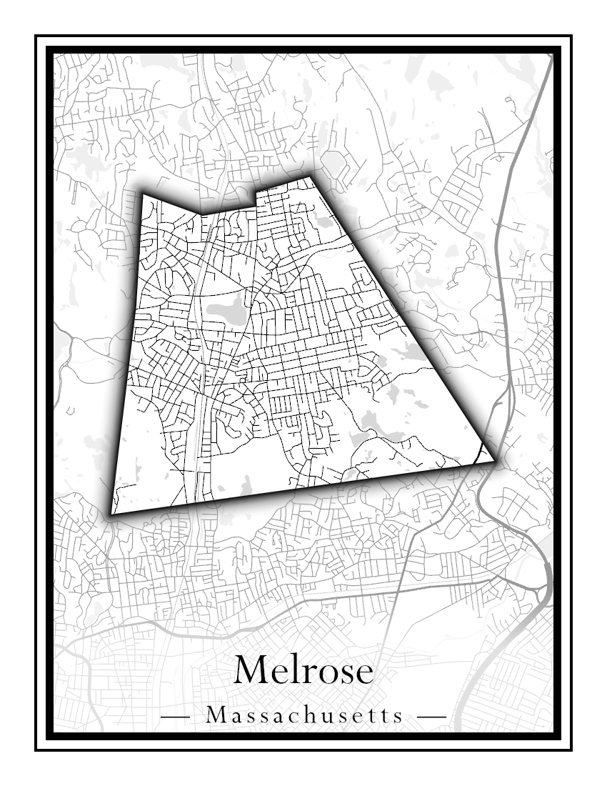 Massachusetts Towns - Street Map (Medway - Merrimac)