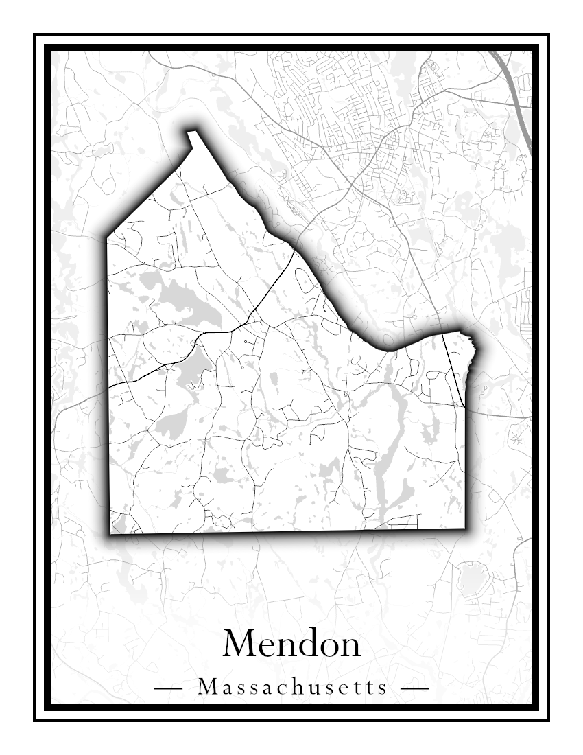 Massachusetts Towns - Street Map (Medway - Merrimac)