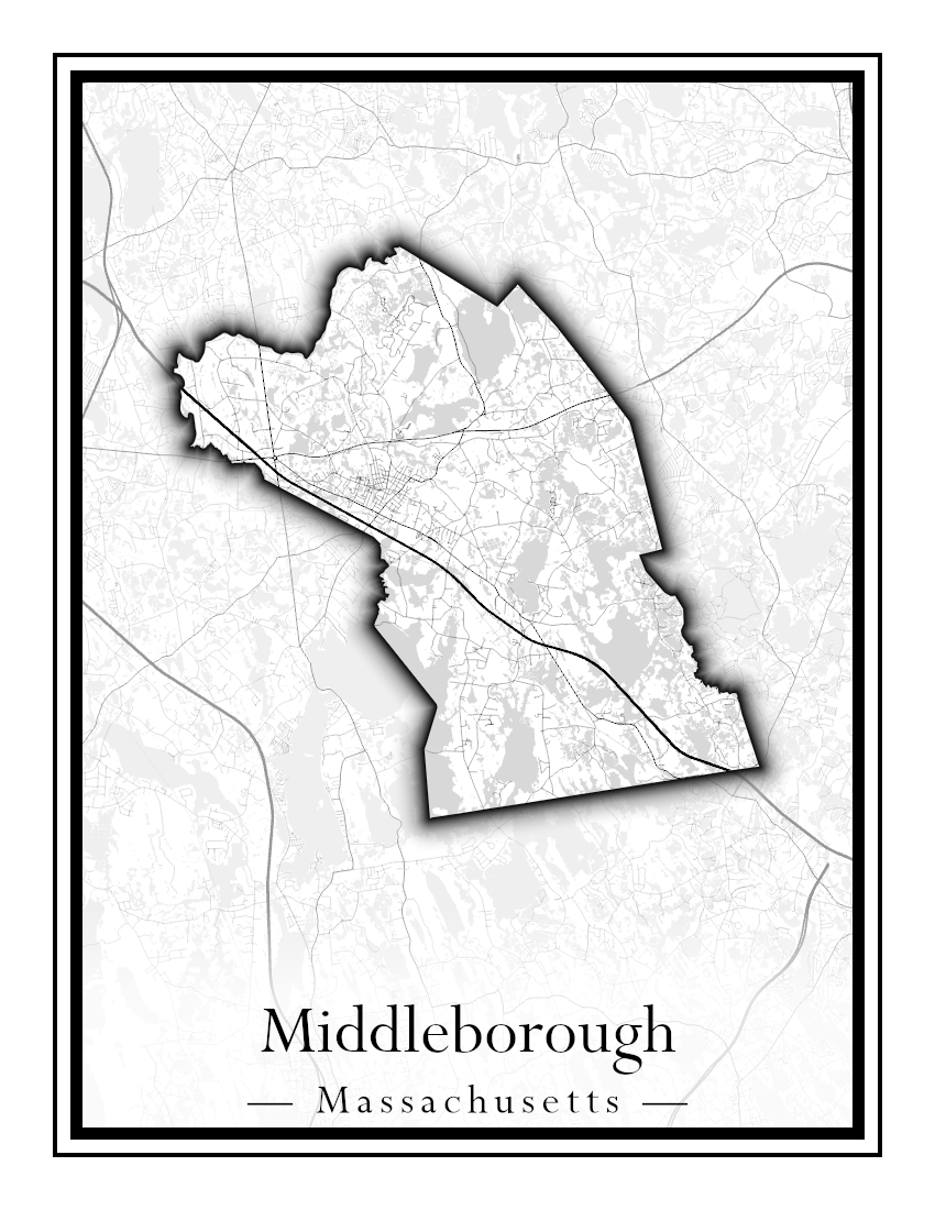 Massachusetts Towns - Street Map (Methuen - Middleton)