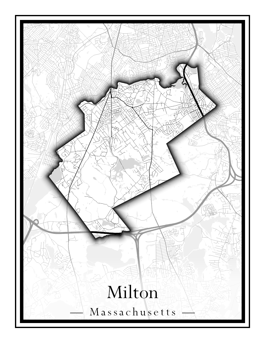 Massachusetts Towns - Street Map (Milton - Montague)