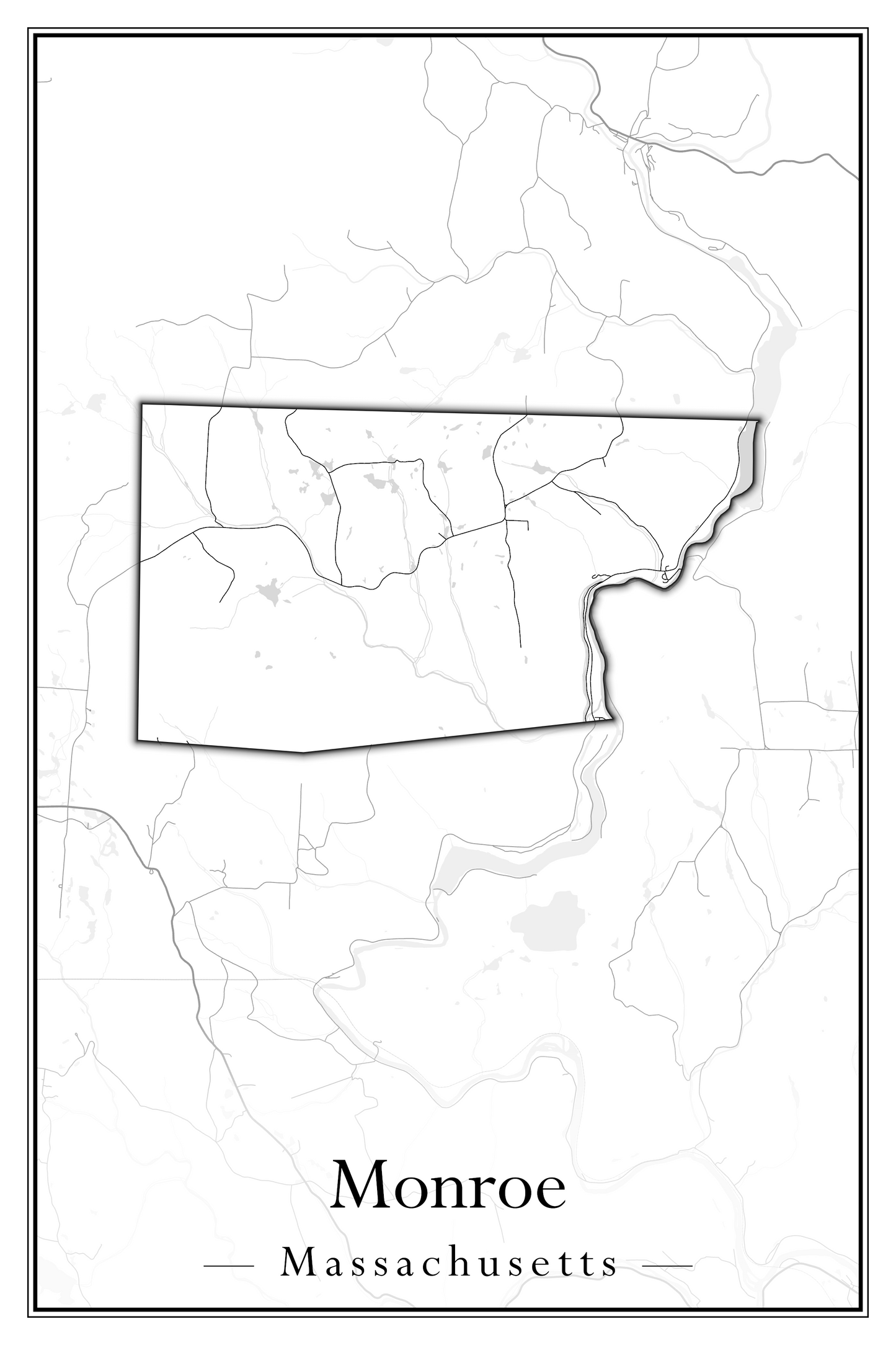 Massachusetts Towns - Street Map (Milton - Montague)