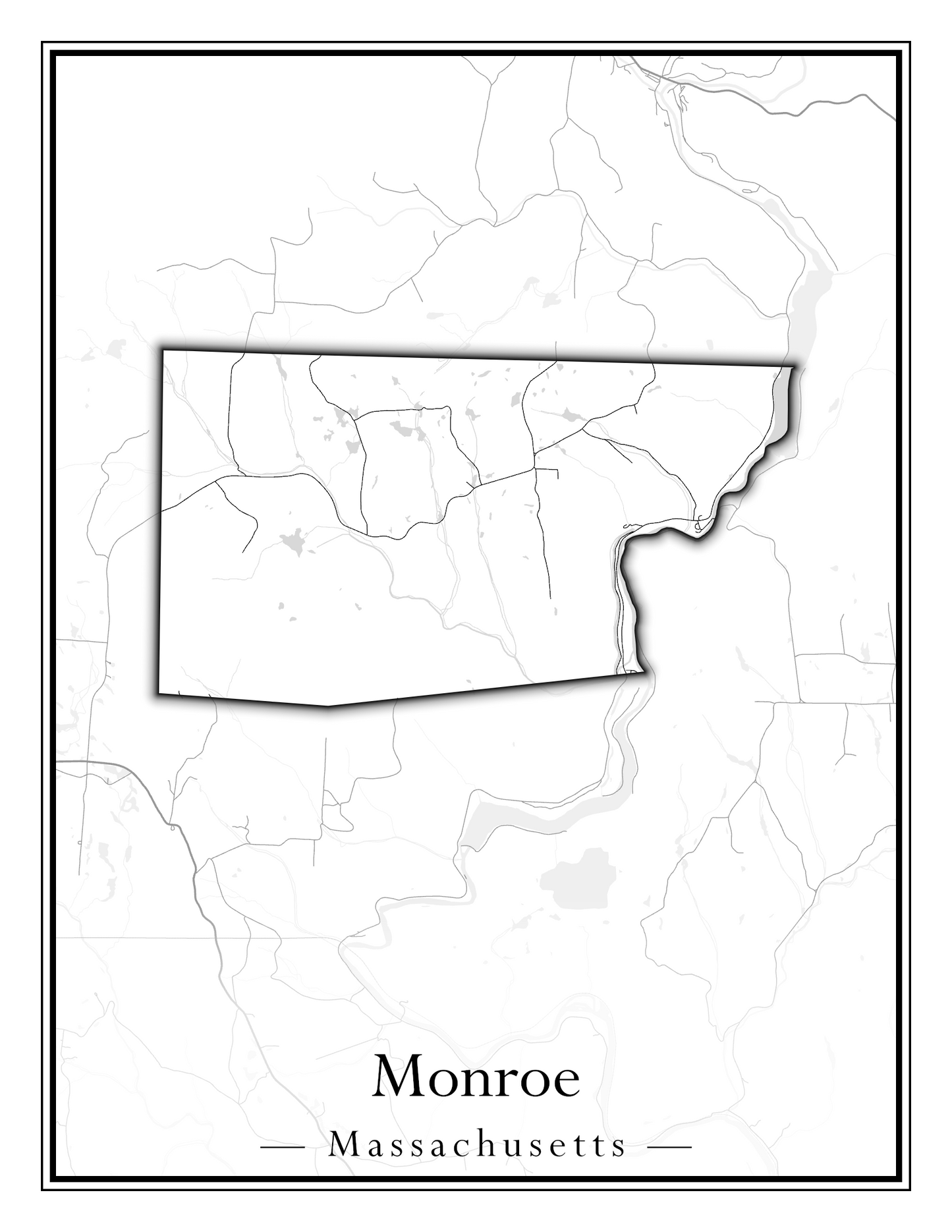 Massachusetts Towns - Street Map (Milton - Montague)