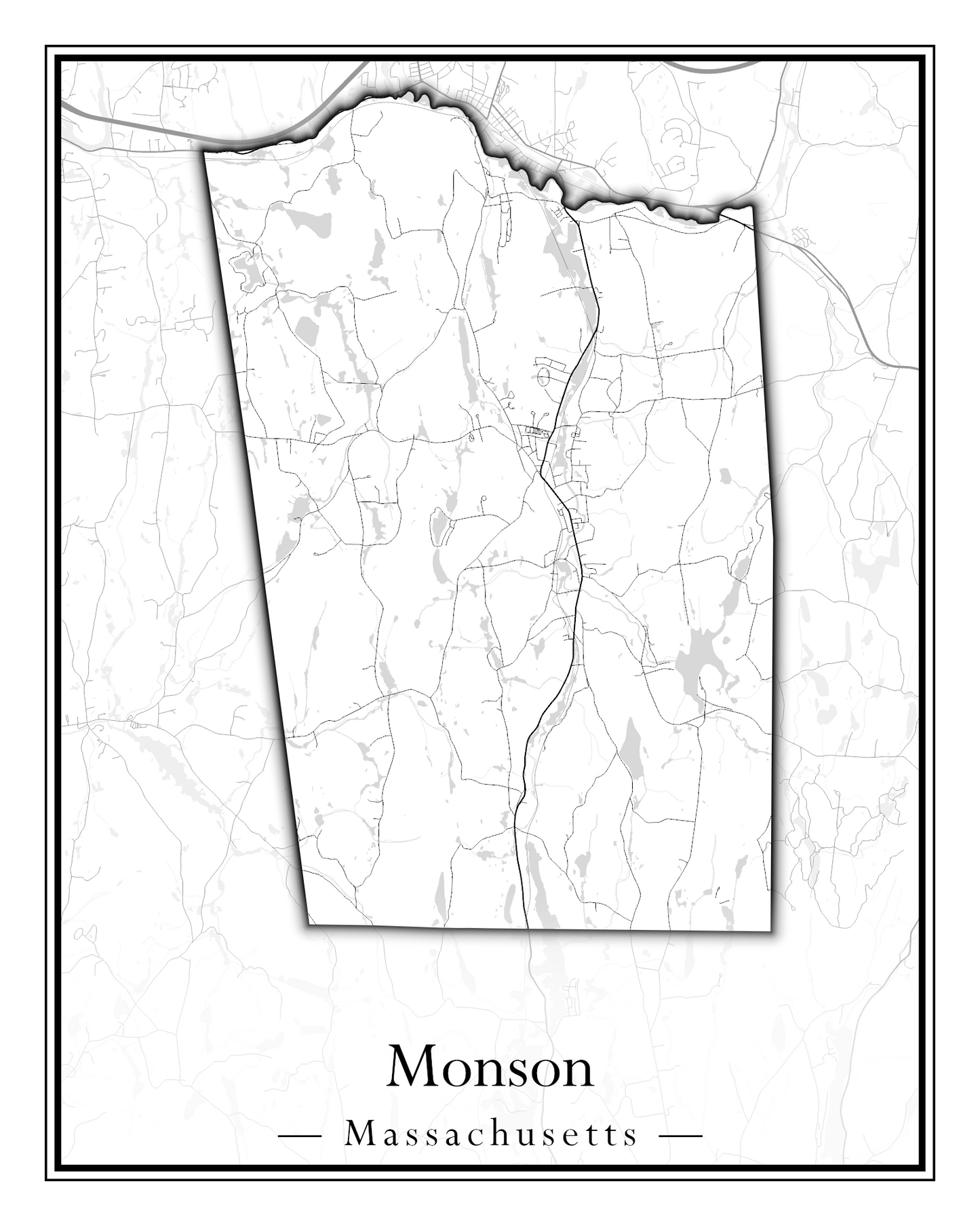 Massachusetts Towns - Street Map (Milton - Montague)