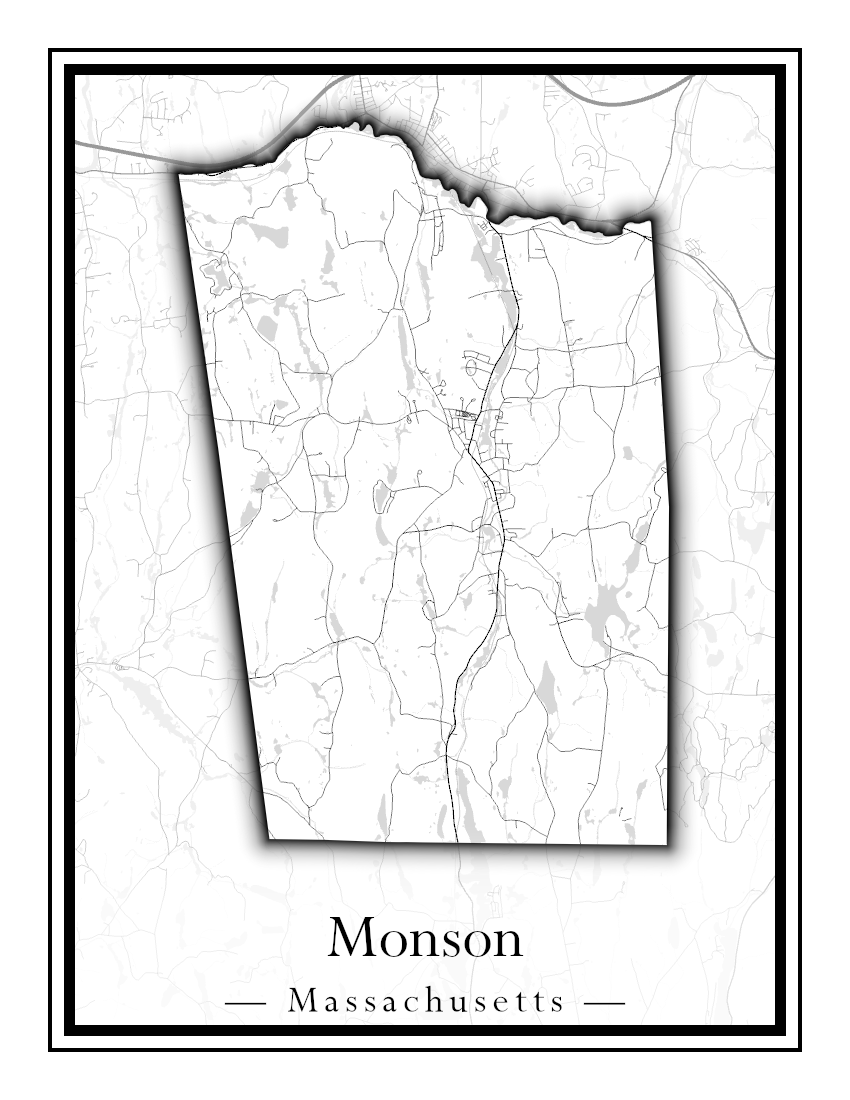 Massachusetts Towns - Street Map (Milton - Montague)