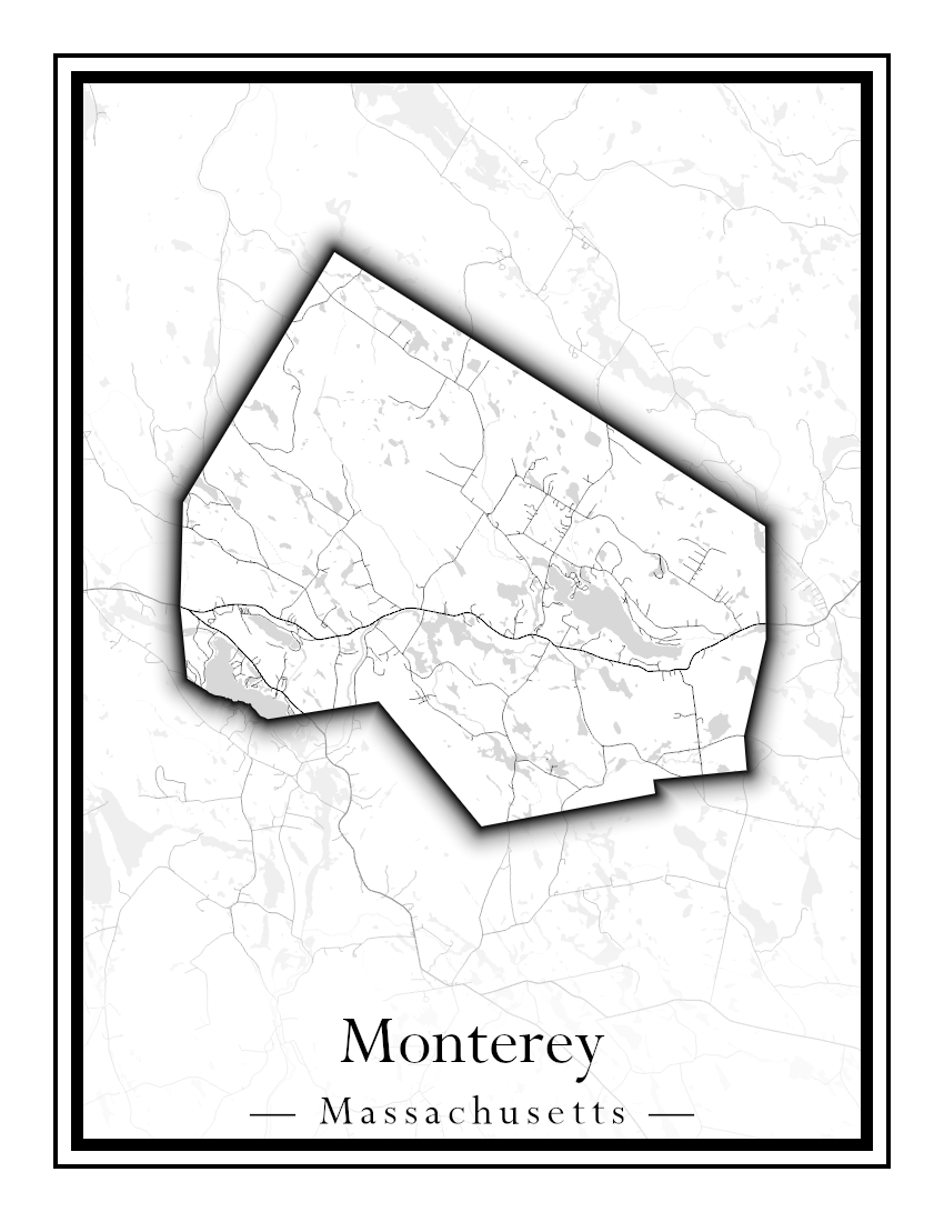 Massachusetts Towns - Street Map (Monterey - Nahant)