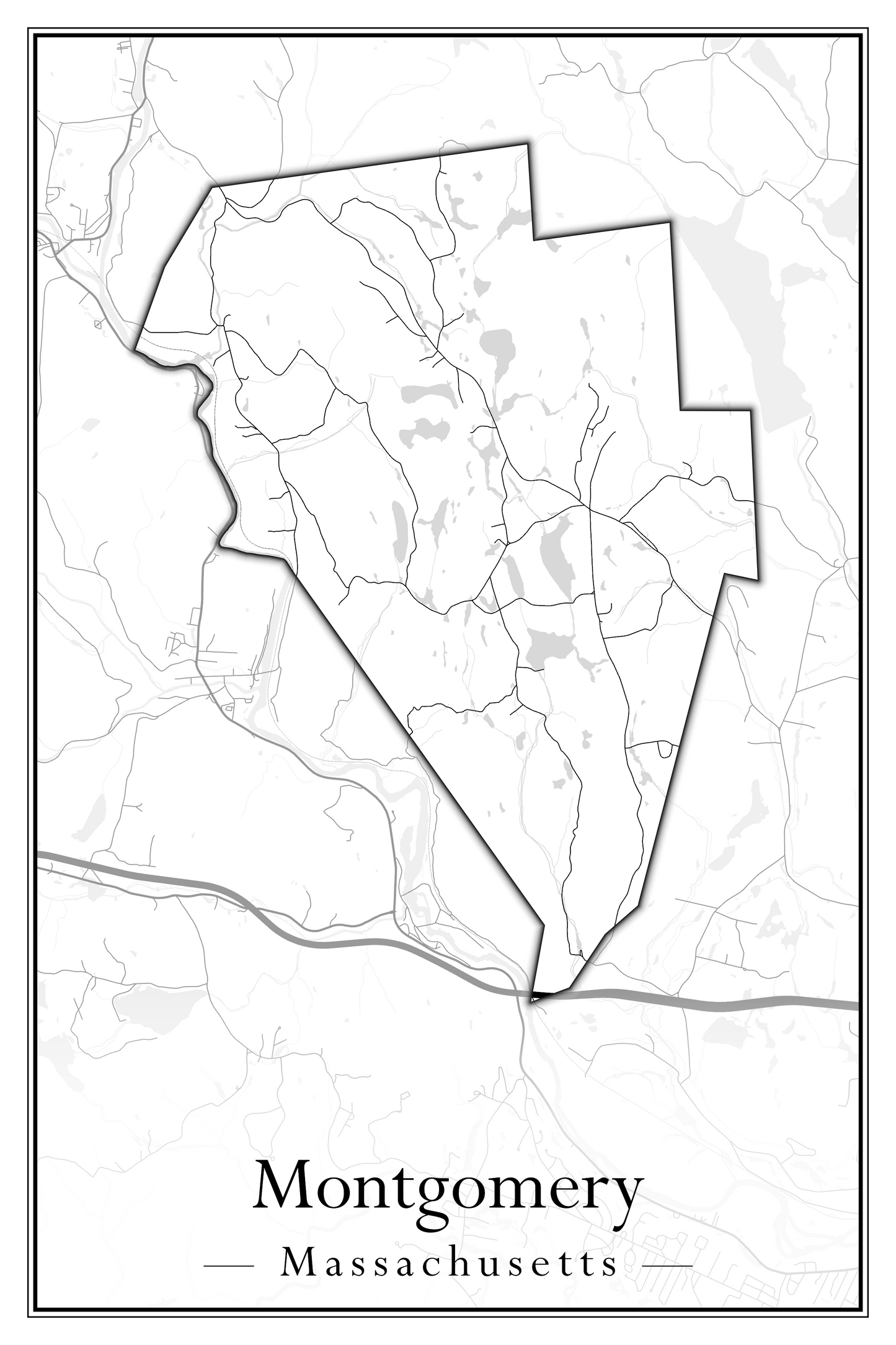 Massachusetts Towns - Street Map (Monterey - Nahant)