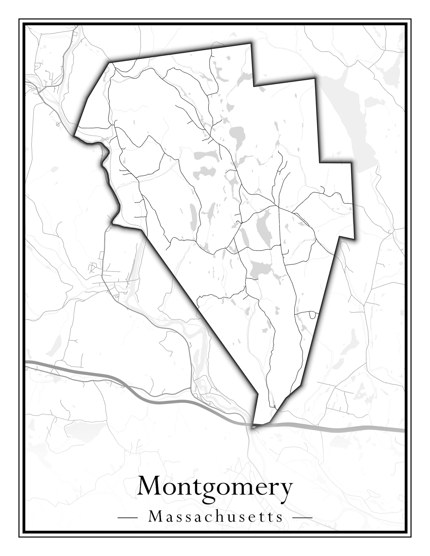 Massachusetts Towns - Street Map (Monterey - Nahant)