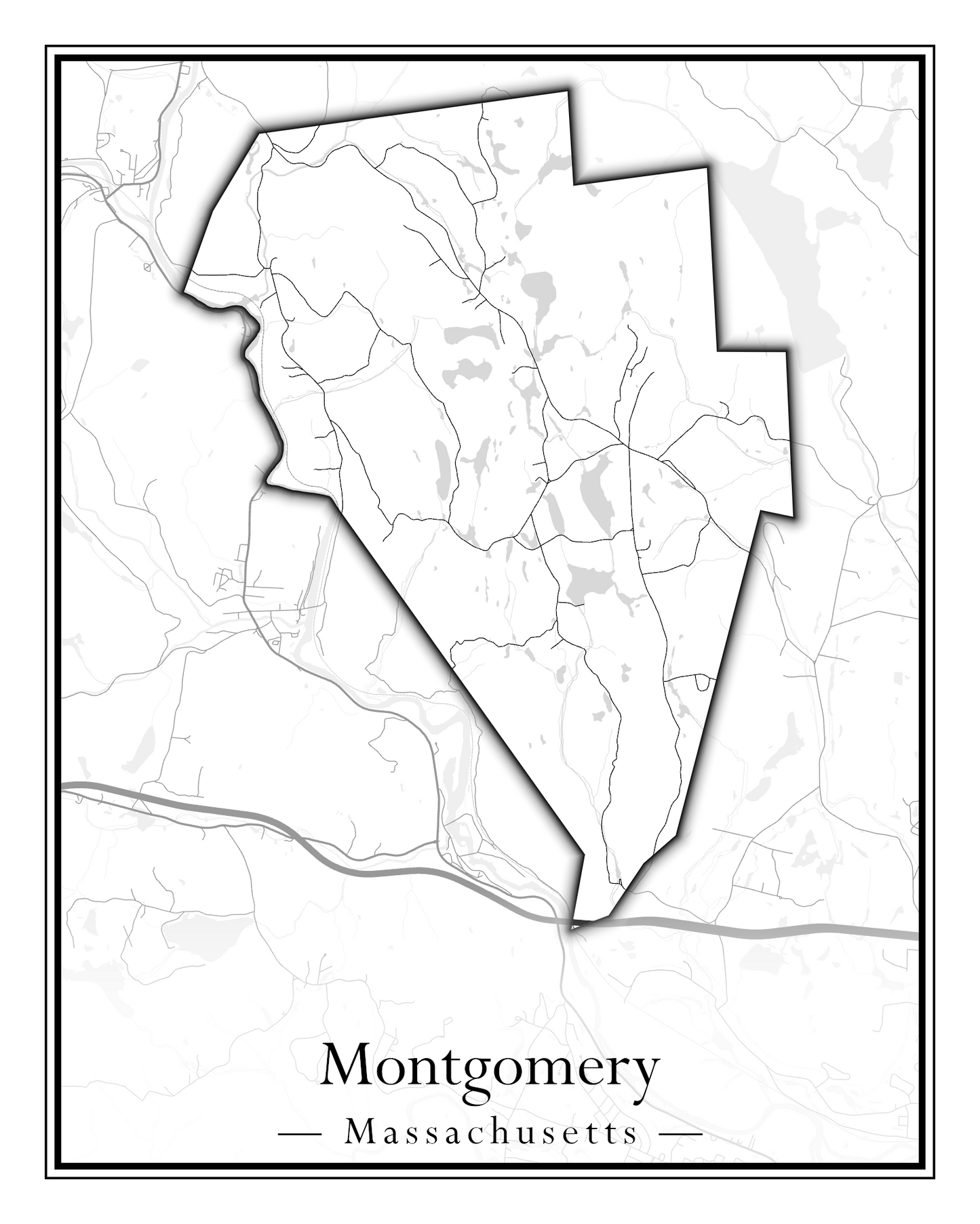 Massachusetts Towns - Street Map (Monterey - Nahant)