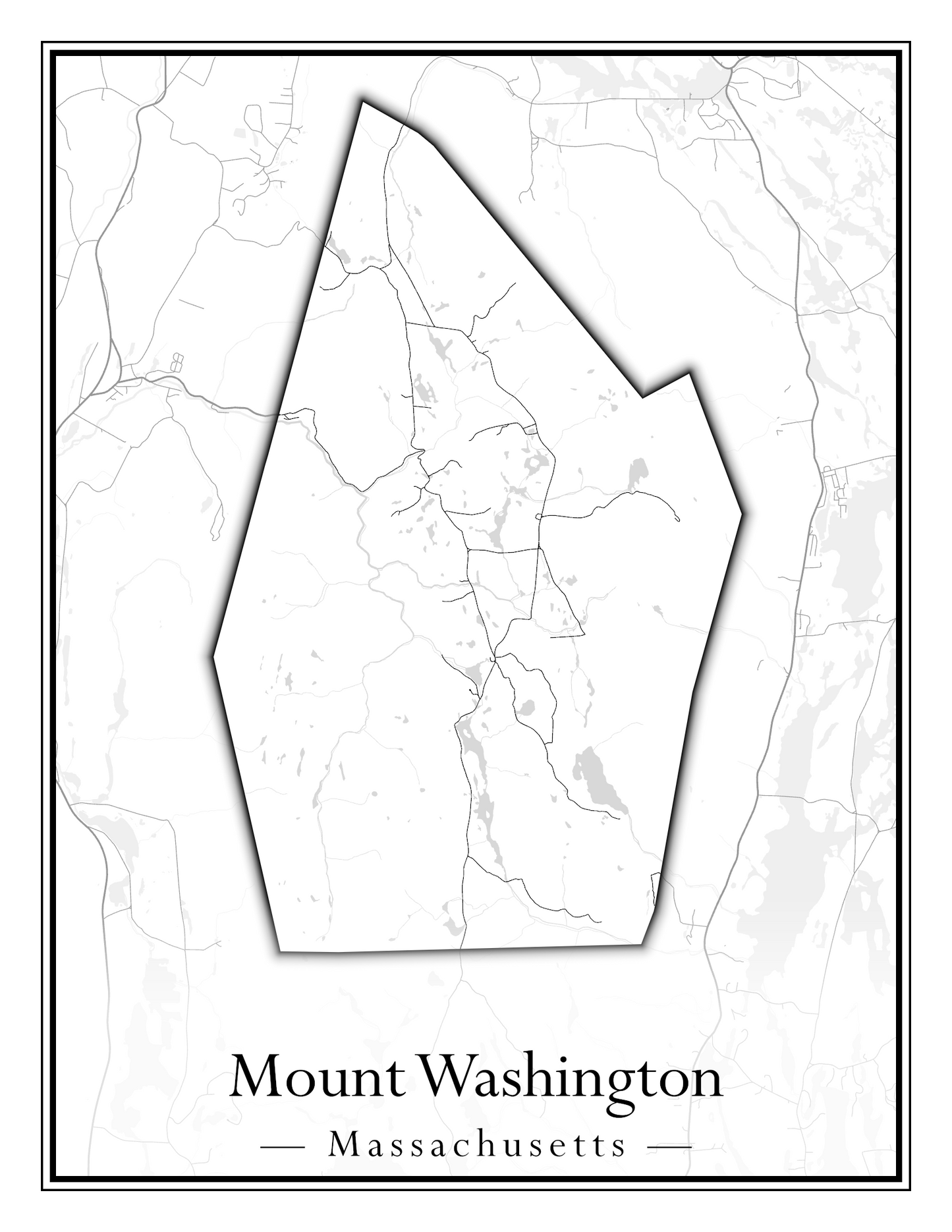 Massachusetts Towns - Street Map (Monterey - Nahant)