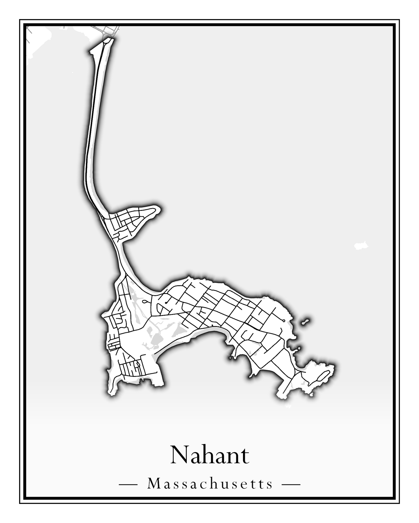 Massachusetts Towns - Street Map (Monterey - Nahant)